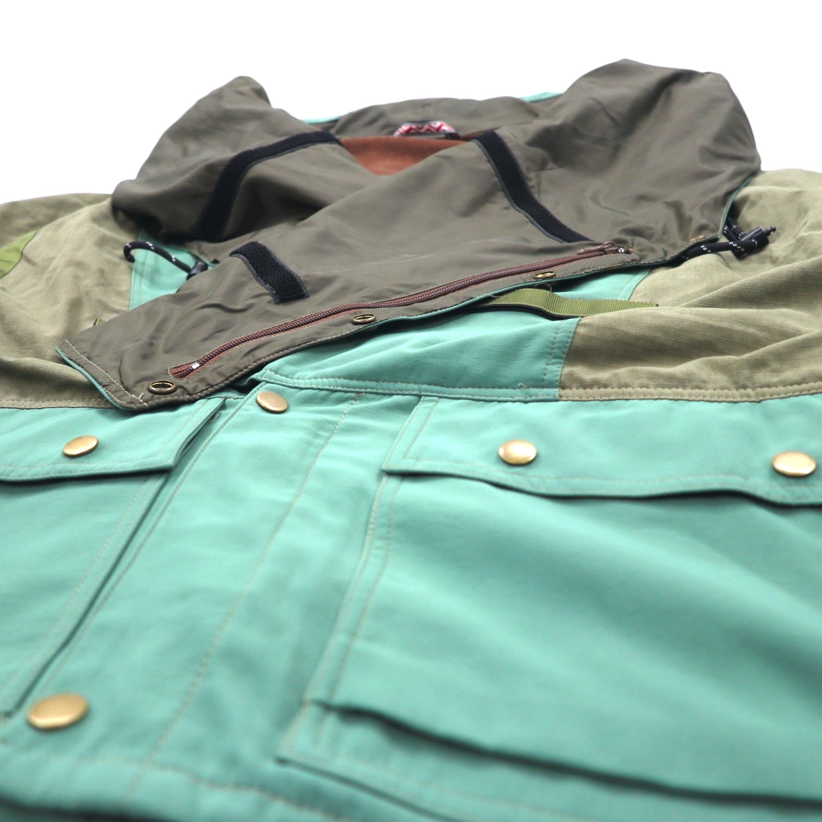 KAPITAL 60/40 Cross KAMAKURA Anorak Giubbotto 1 Cachi