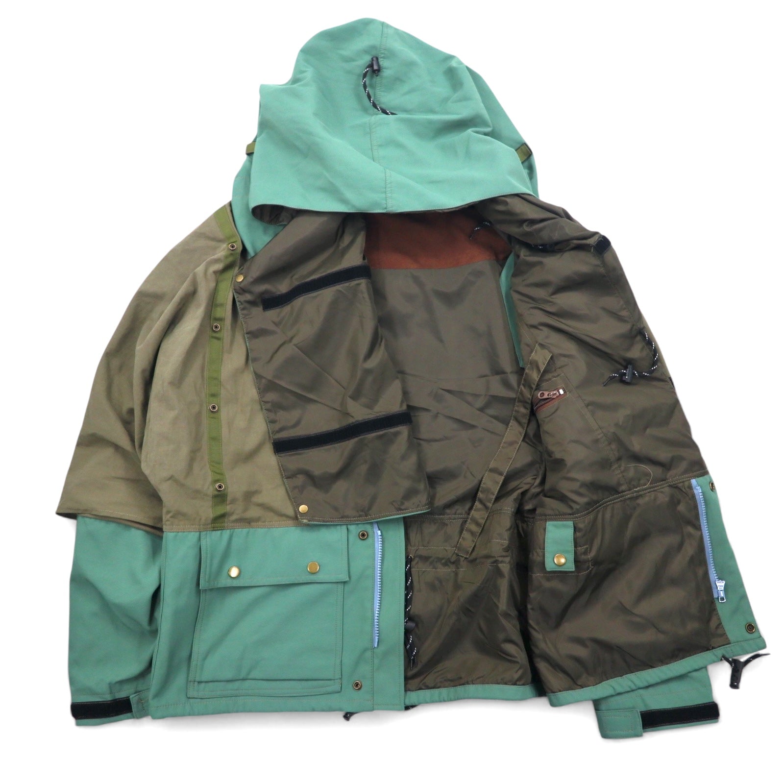 KAPITAL 60/40 Cross KAMAKURA Anorak Giubbotto 1 Cachi