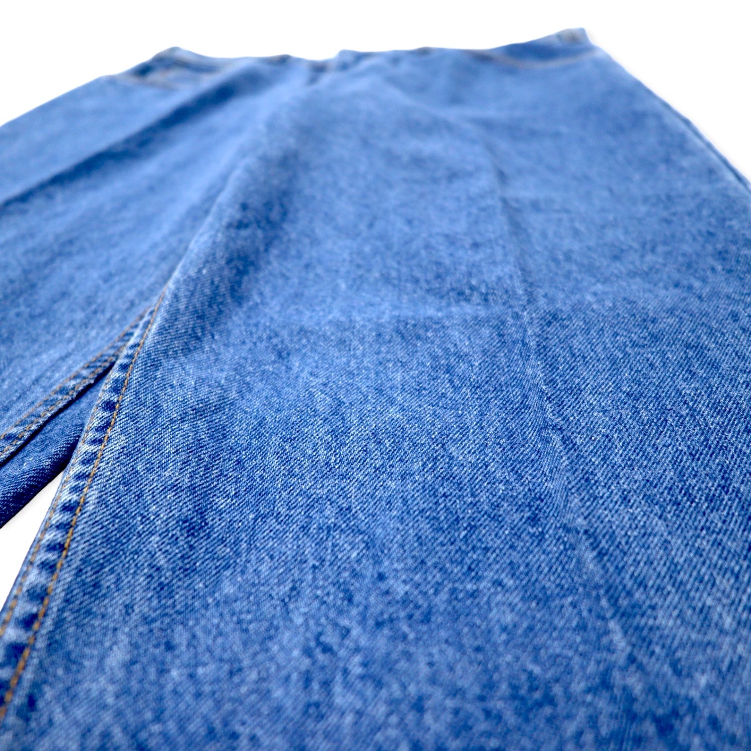 Levi's made in Canada anni '90 etichetta arancione 634 pantaloni in denim affusolati a sacchetto 34 blu cotone cerniera sulla patta bottone retro 212