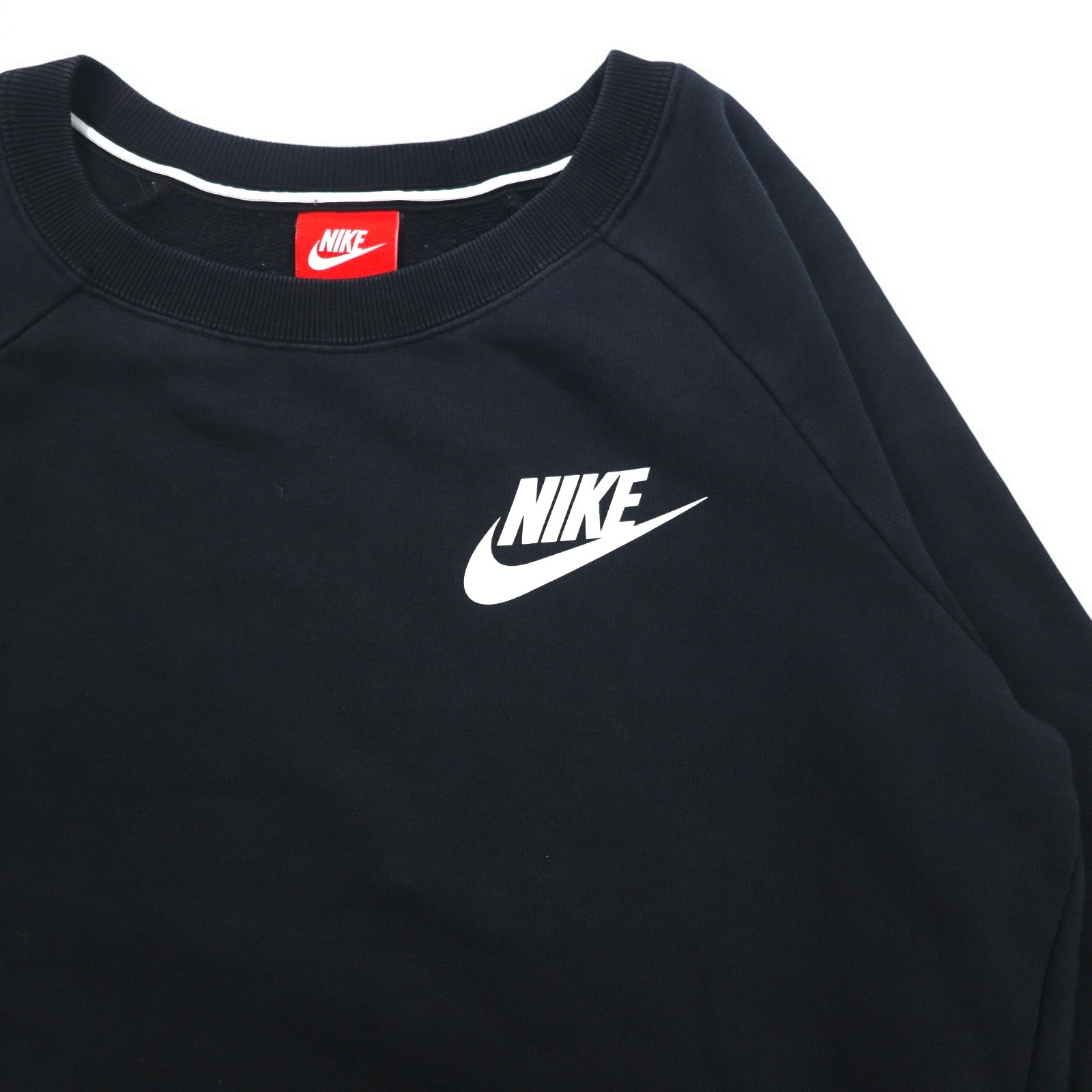NIKE Felpa girocollo XS Nera Cotone Rally Crew Sweatshirt AJ7360-010