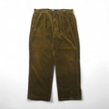 Polo Ralph Lauren 90年代 2タック ワイド コーデュロイパンツ スラックス XL カーキ POLO CORDS
