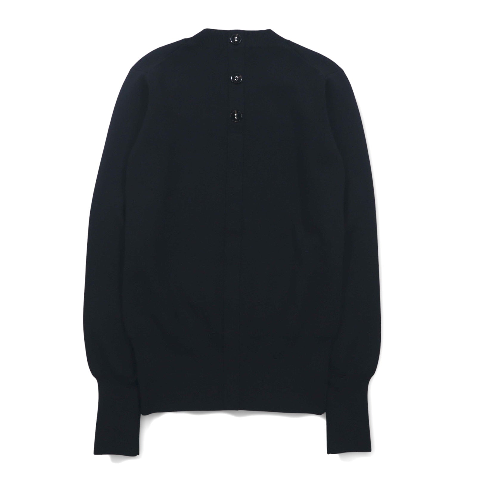 JOHNBULL Maglione lavorato a maglia con collo alto e bottoni posteriori, taglia unica, nero, ZC502 194-0077