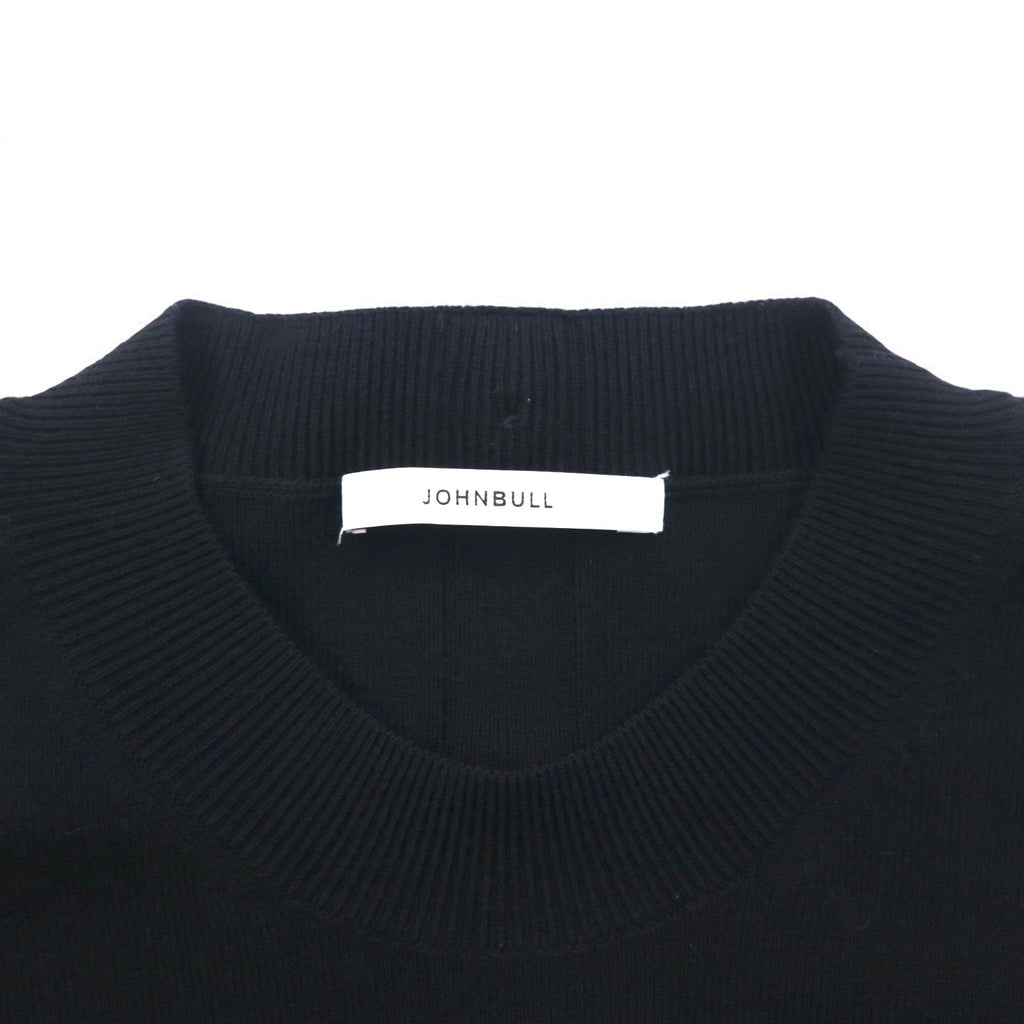 JOHNBULL Maglione lavorato a maglia con collo alto e bottoni posteriori, taglia unica, nero, ZC502 194-0077