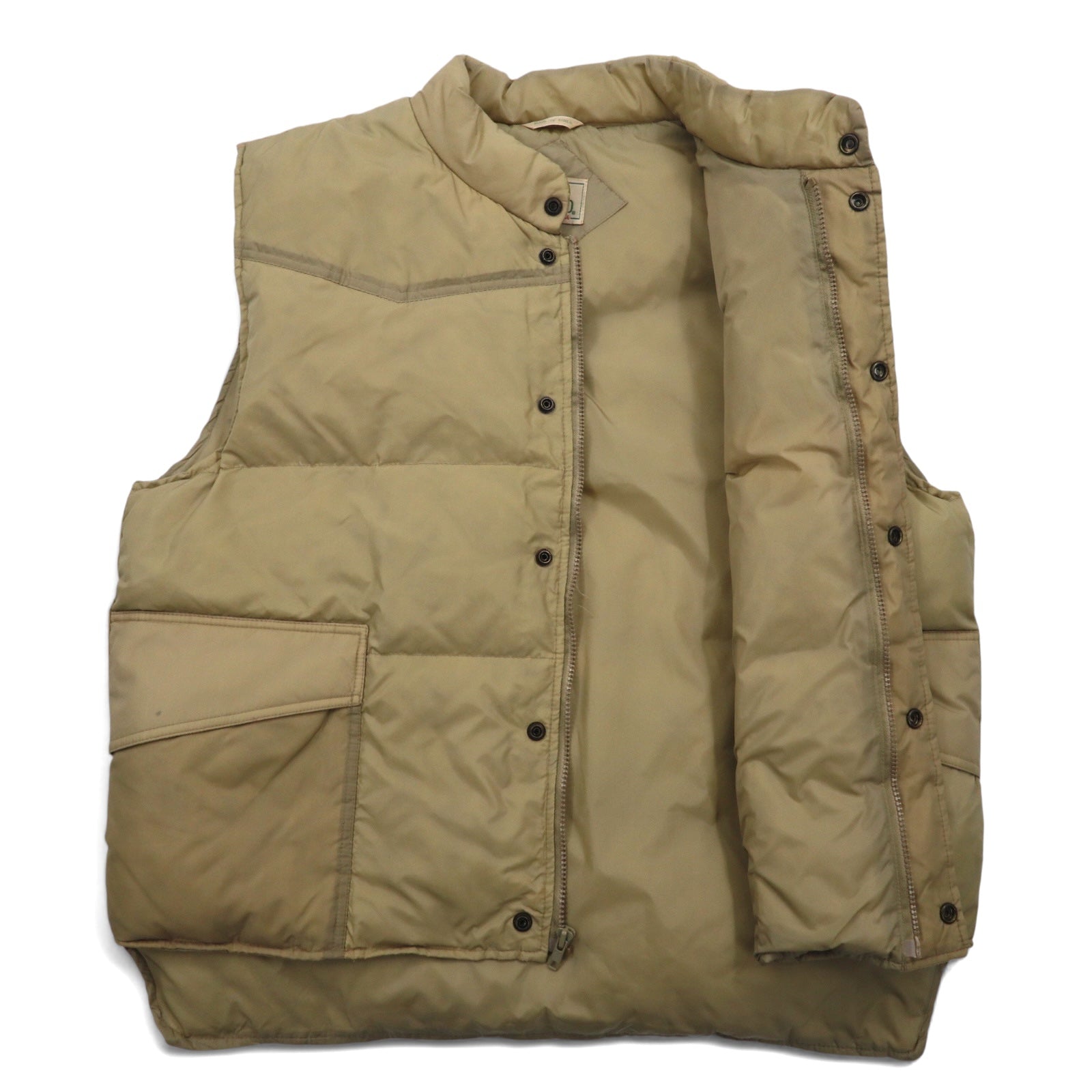 Anni '90 REDHEAD Gilet imbottito stile western L Beige Nylon