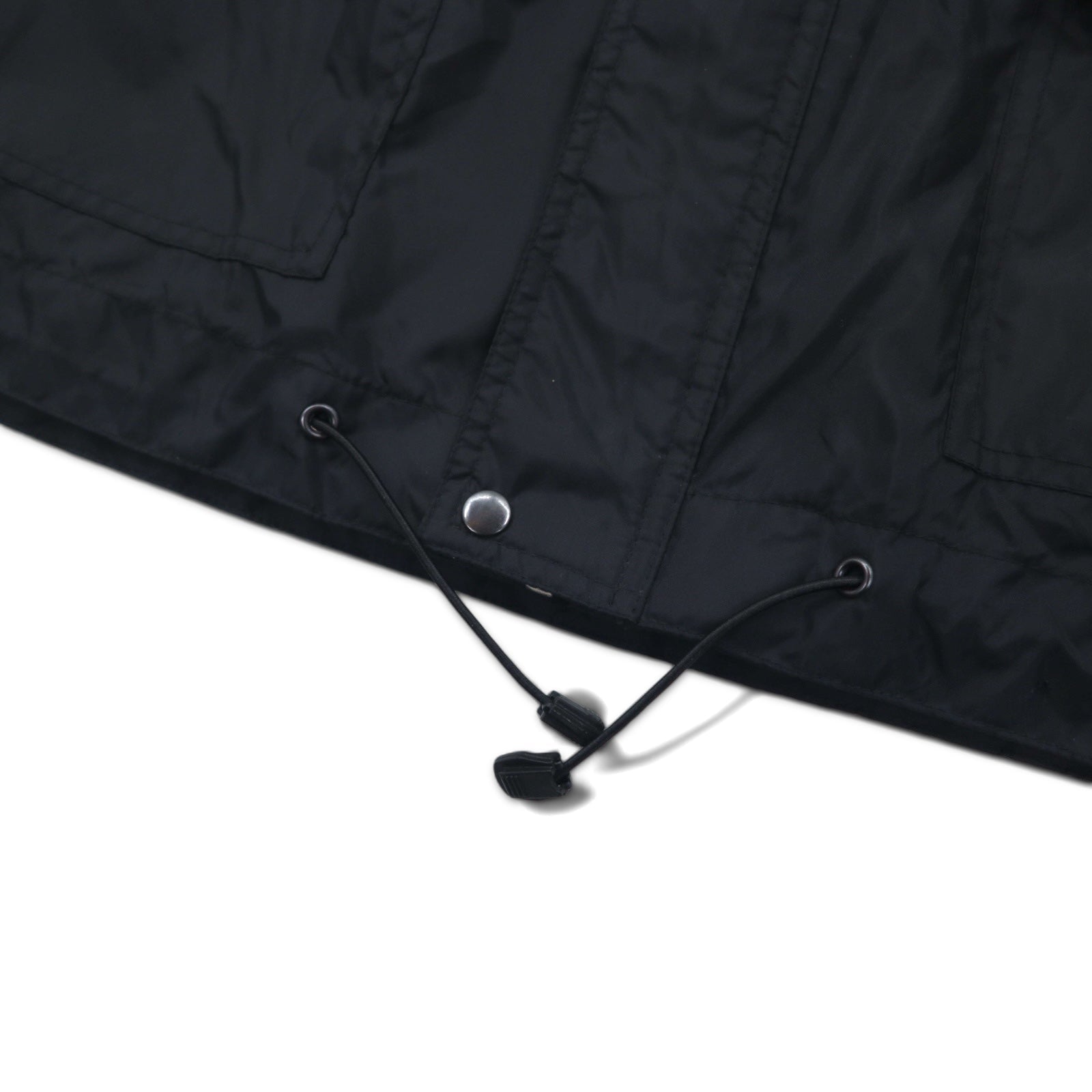 Giacca in nylon Adidas anni '90, taglia XL, colore nero, logo Trifoglio in nylon, coulisse, cappuccio ripiegabile, etichetta argentata