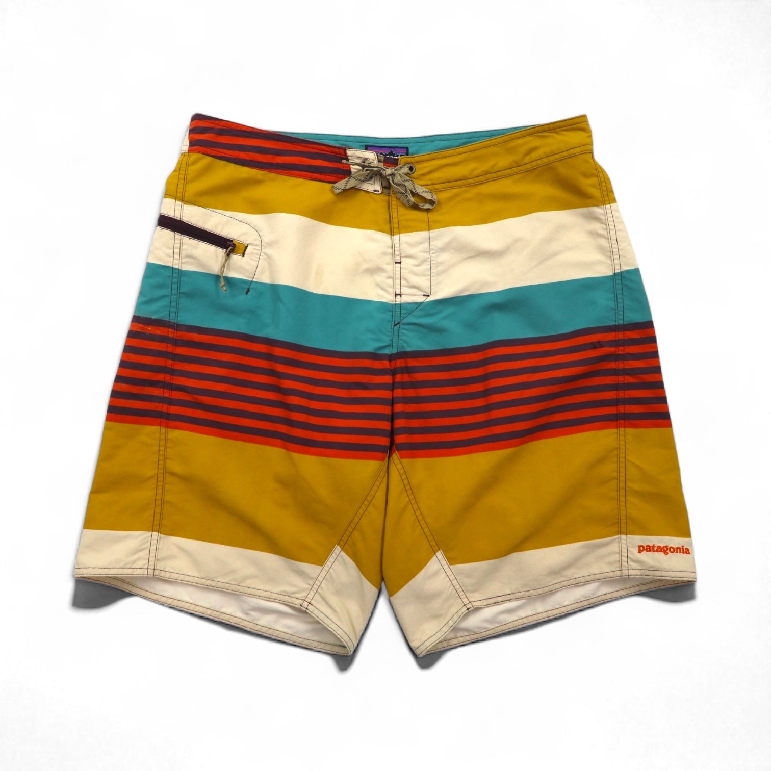 patagonia Wavefarer Board Shorts pantaloncini L multicolore a righe nylon 86557