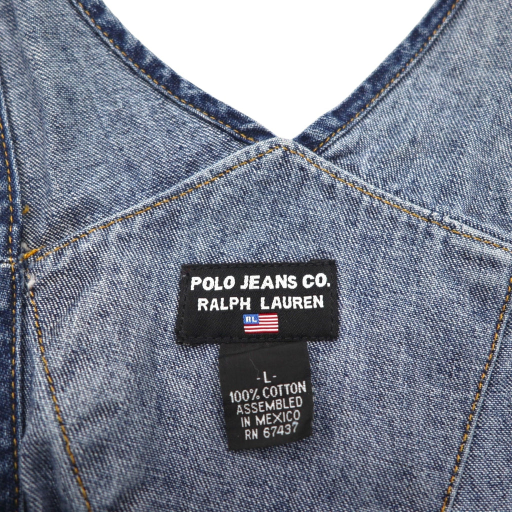 POLO JEANS ( RALPH LAUREN ) 90年代 デニム オーバーオール L インディゴ コットン