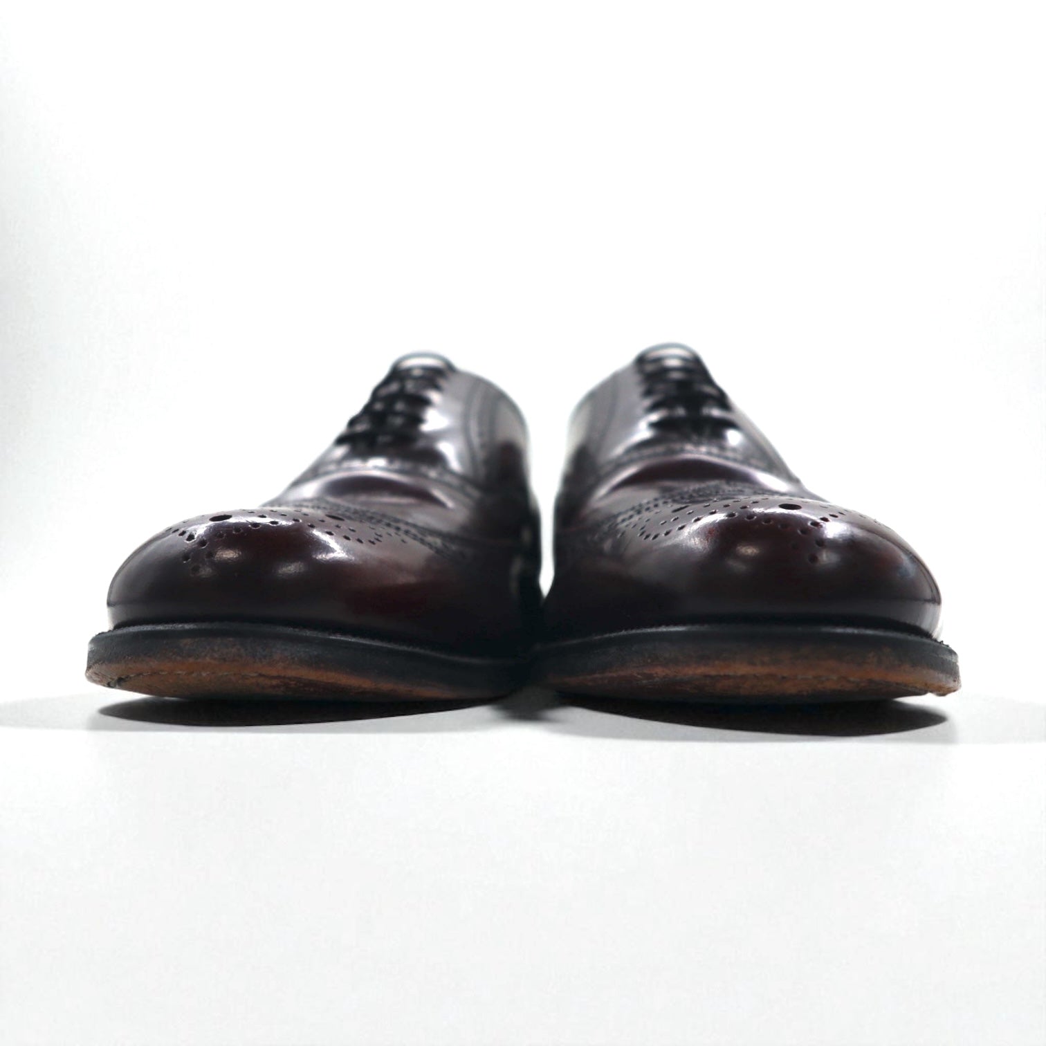 FLORSHEIM ウイングチップ フルブローグ ドレスシューズ 28cm ボルドー レザー メダリオン 562576 434