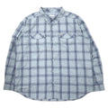 Columbia オムニシェイド 長袖シャツ 2XL ブルー チェック ナイロン ビッグサイズ Men's Large Kestrel Trail II Long Sleeve Shirt XM0787