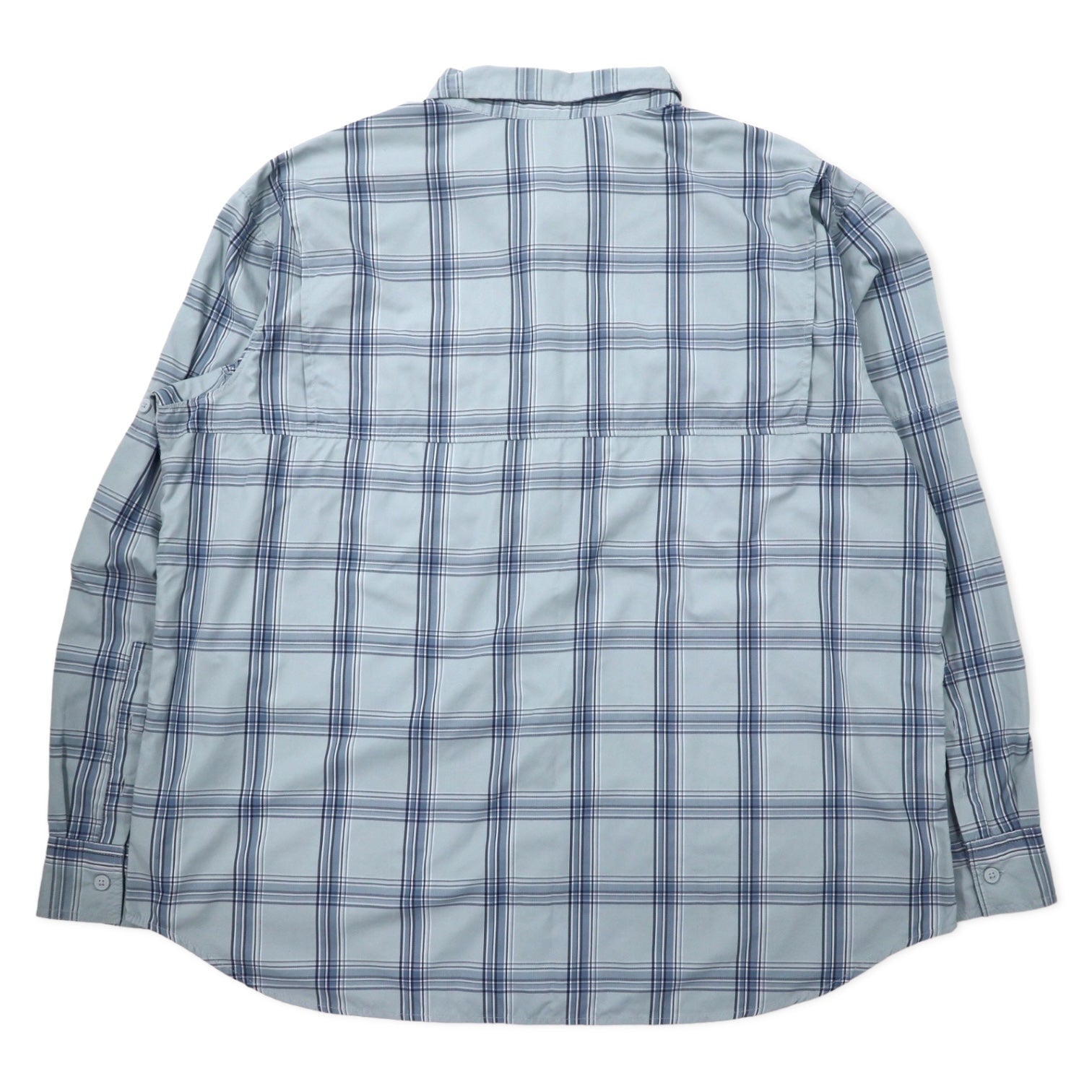 Columbia Omni-Shade Camicia a maniche lunghe 2XL Blu a quadri Nylon Taglia grande da uomo Kestrel Trail II Long Sleeve Shirt XM0787