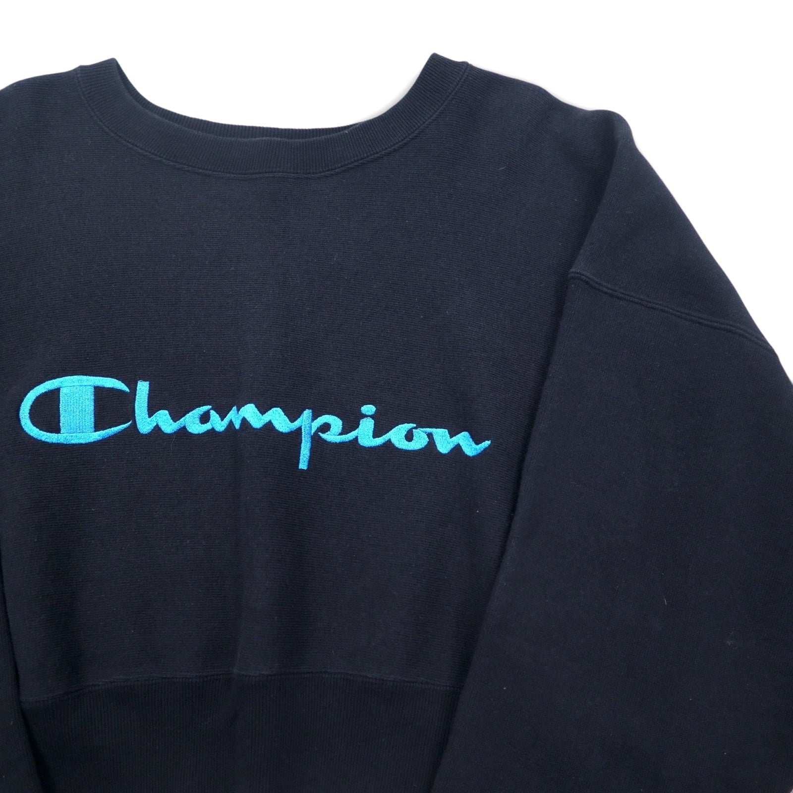 Champion Cropped Reverse Weave REVERSE WEAVE Felpa M Nera con logo script ricamato COMPACT VOLUME TOP CWSL009