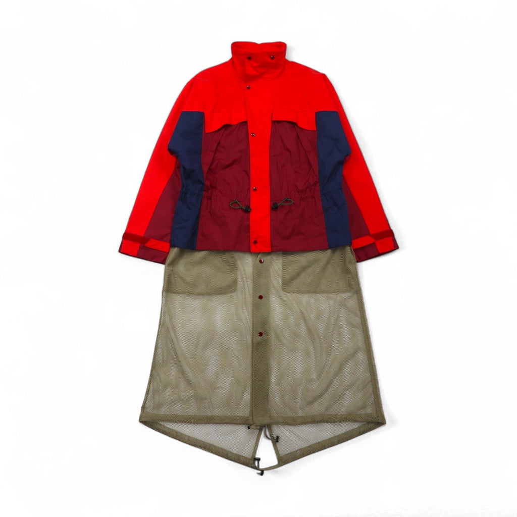 TOGA VIRILIS Giacca nylon gear docking M rosso mesh a strati TV91-FA324 Made in Japan