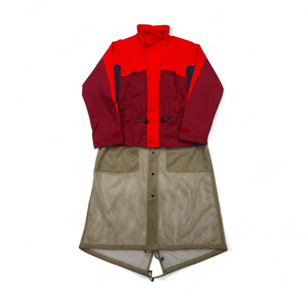 TOGA VIRILIS Giacca nylon gear docking M rosso mesh a strati TV91-FA324 Made in Japan