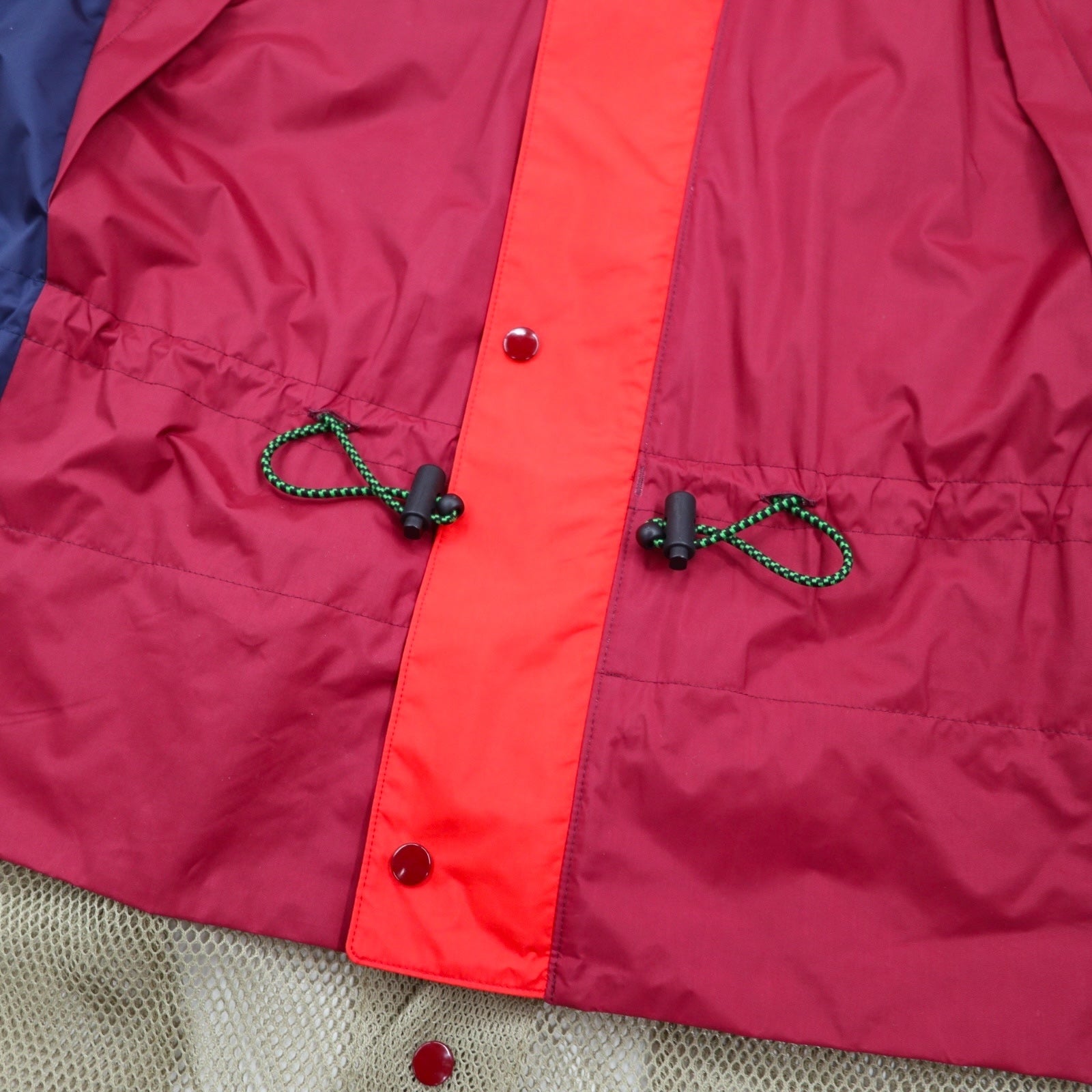 TOGA VIRILIS Giacca nylon gear docking M rosso mesh a strati TV91-FA324 Made in Japan