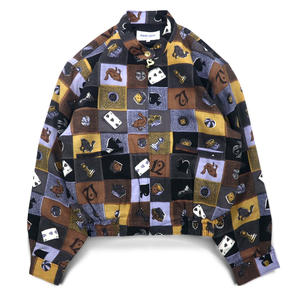 marie claire sport anni '90 swingtop blouson FREE multicolore fantasia retrò gioco made in Japan