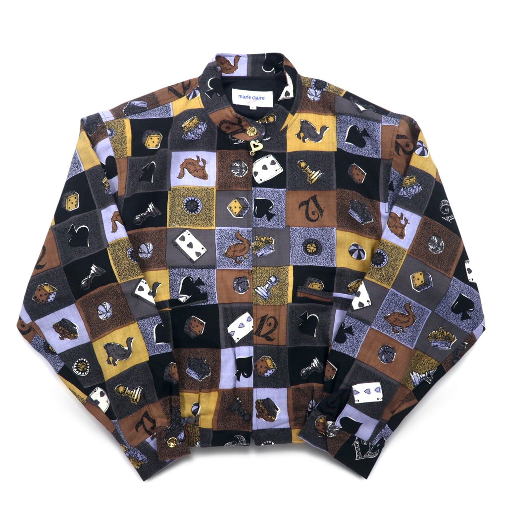 marie claire sport anni '90 swingtop blouson FREE multicolore fantasia retrò gioco made in Japan