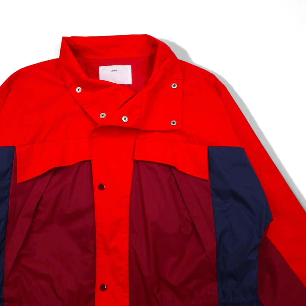 TOGA VIRILIS Giacca nylon gear docking M rosso mesh a strati TV91-FA324 Made in Japan