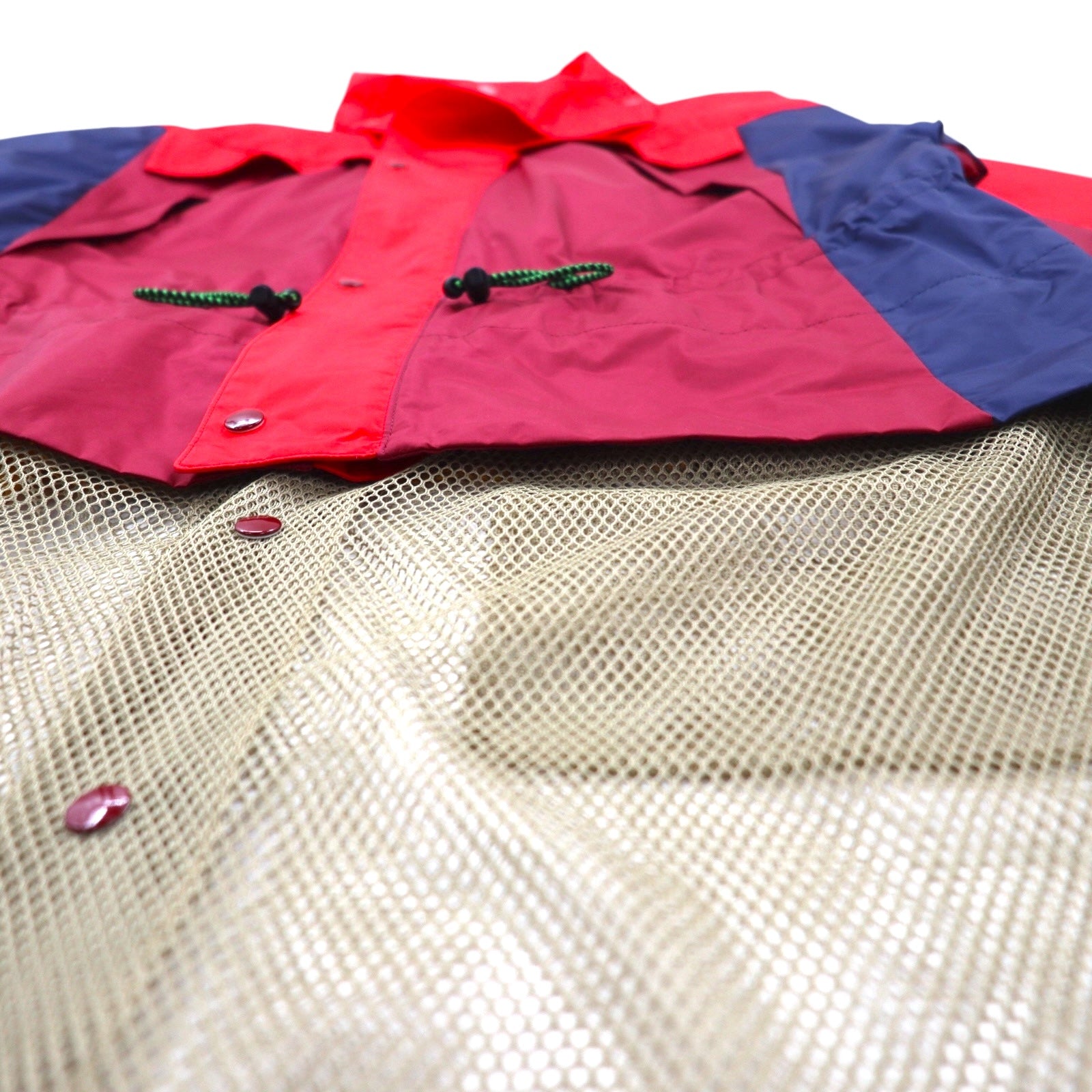 TOGA VIRILIS Giacca nylon gear docking M rosso mesh a strati TV91-FA324 Made in Japan