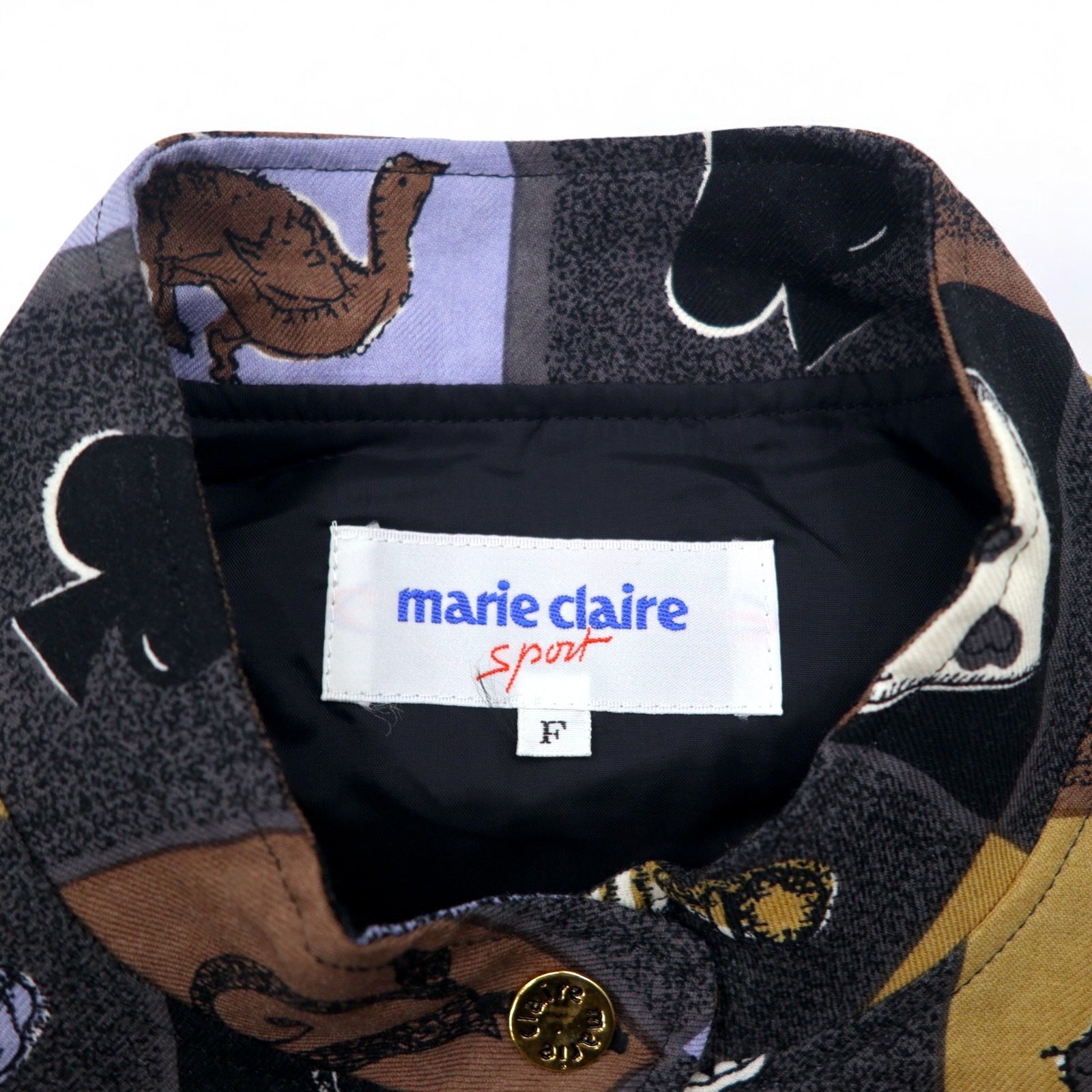 marie claire sport anni '90 swingtop blouson FREE multicolore fantasia retrò gioco made in Japan