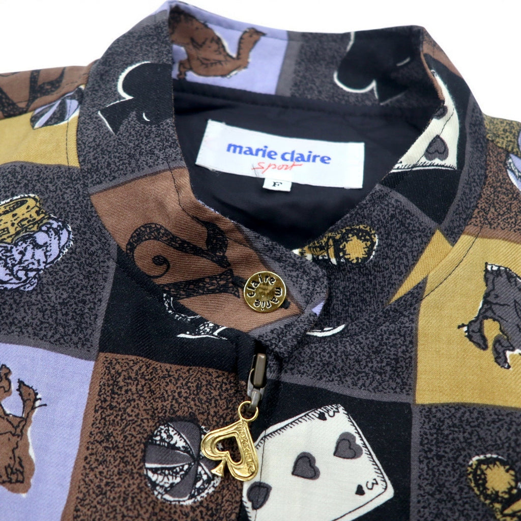 marie claire sport anni '90 swingtop blouson FREE multicolore fantasia retrò gioco made in Japan