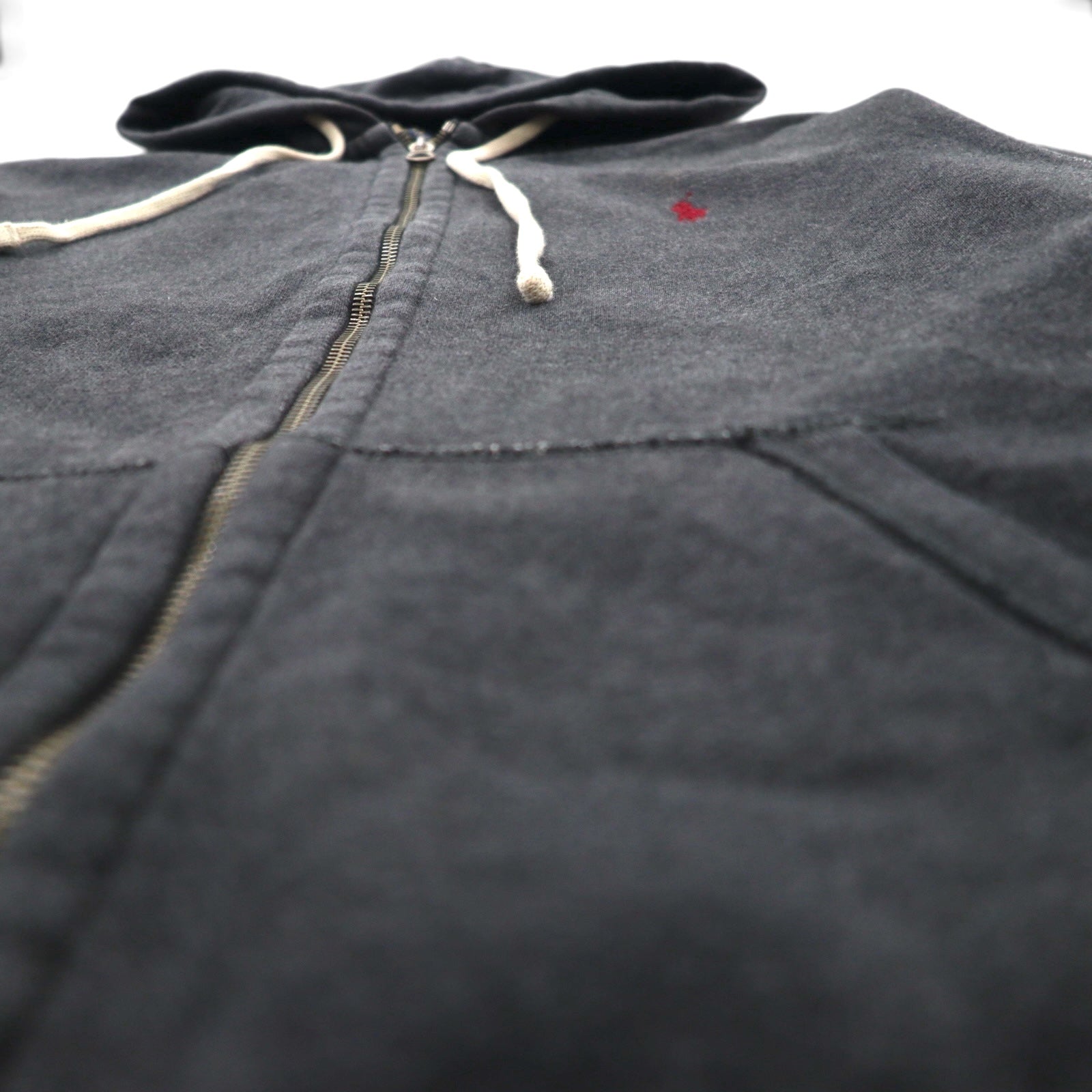 Polo Ralph Lauren リバースウィーブ ジップパーカー L チャコール グレー スモールポニー刺繡