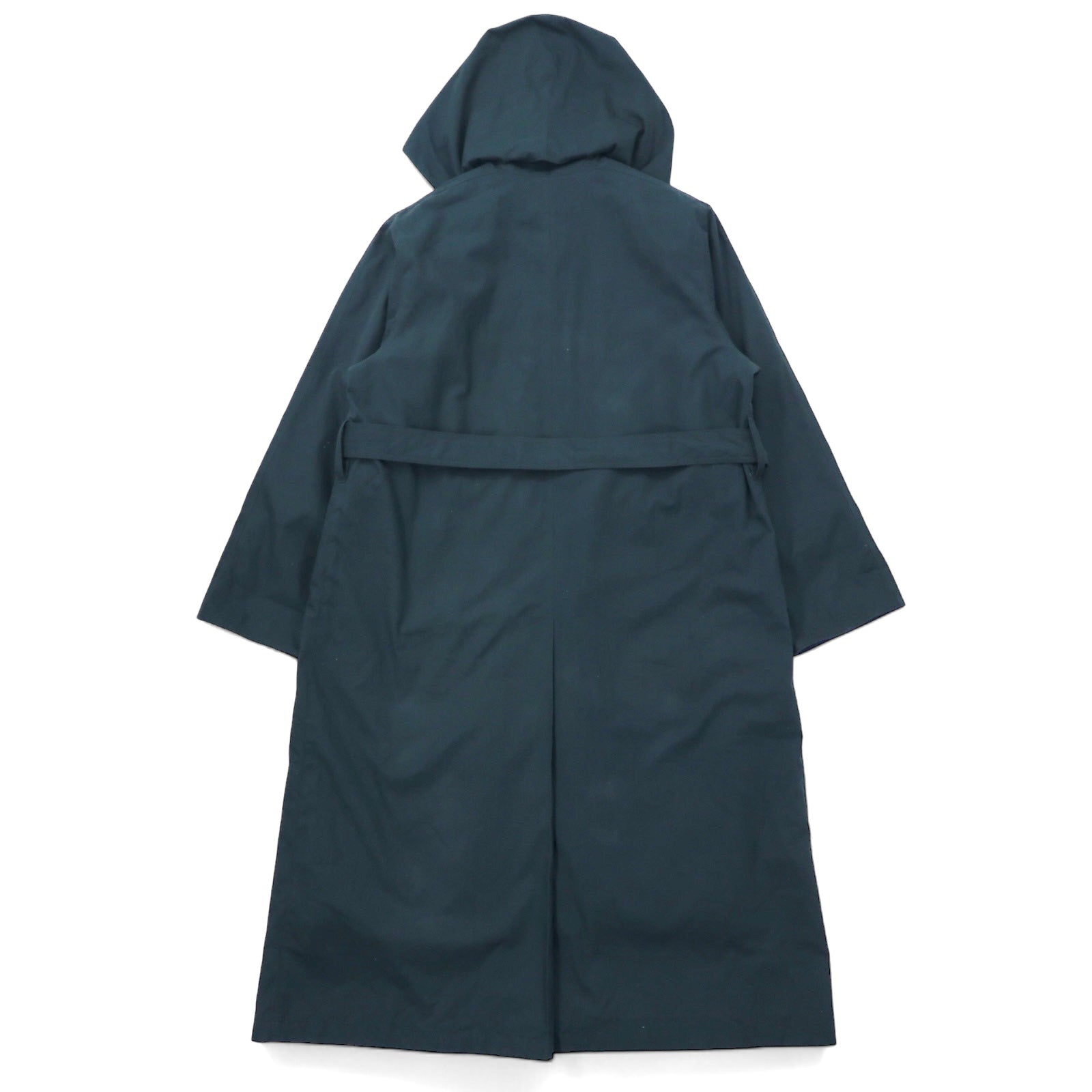 LONDON FOG Trench Coat LIMITED EDITION 6PET verde cotone poliestere cappuccio staccabile fodera staccabile Nuovo