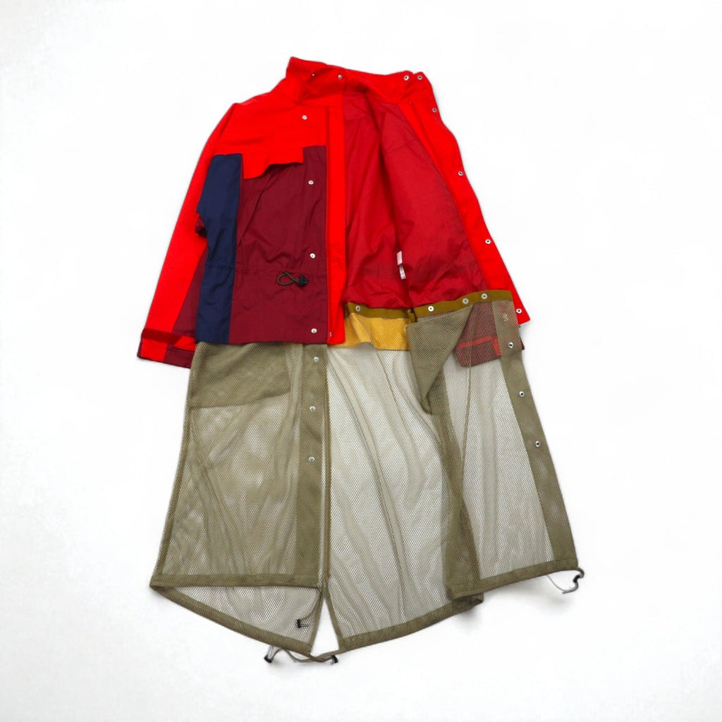 TOGA VIRILIS Giacca nylon gear docking M rosso mesh a strati TV91-FA324 Made in Japan