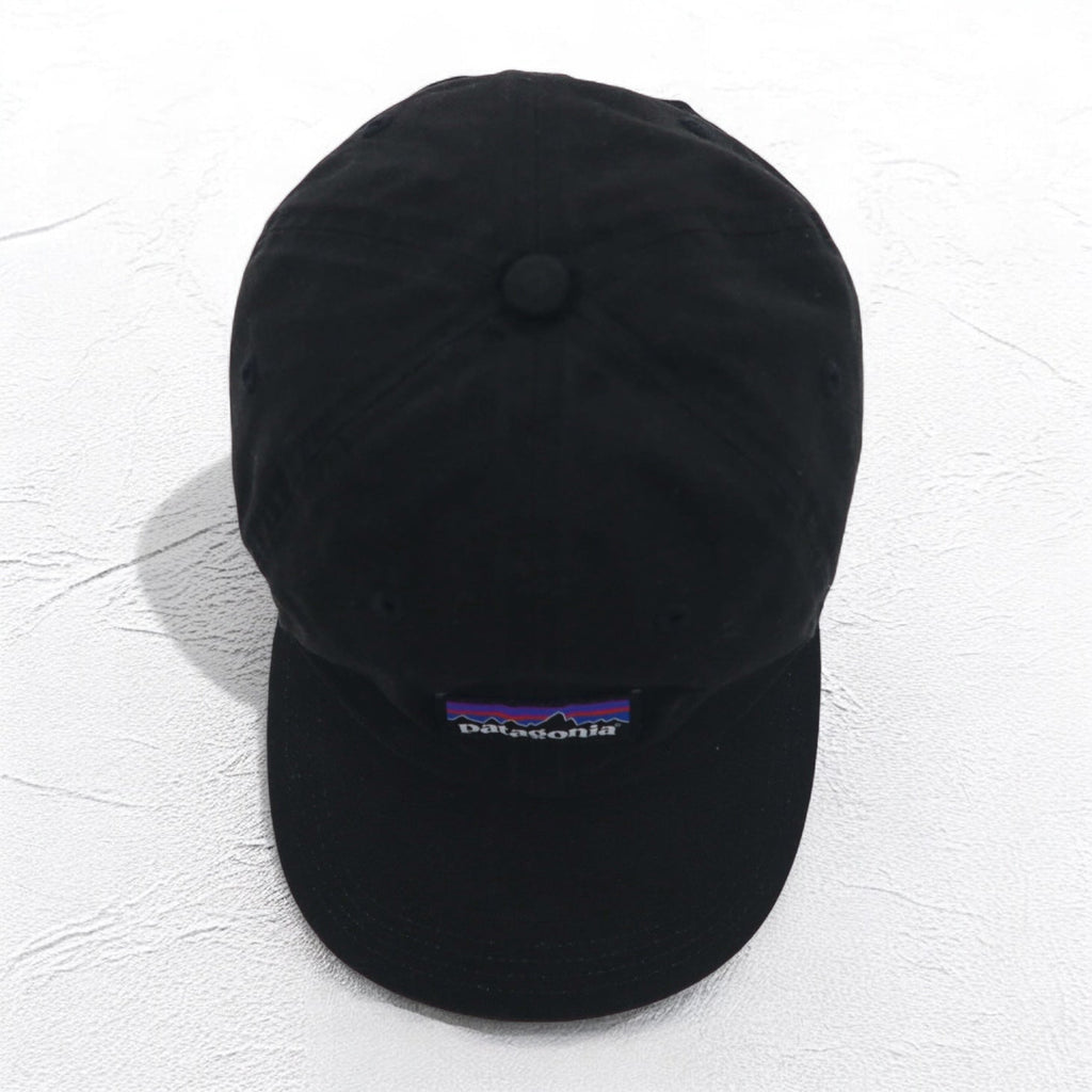 patagonia P-6 ラベル トラッド キャップ ALL ブラック コットン 38296