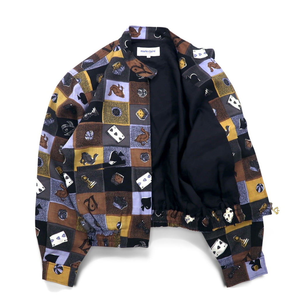 marie claire sport anni '90 swingtop blouson FREE multicolore fantasia retrò gioco made in Japan