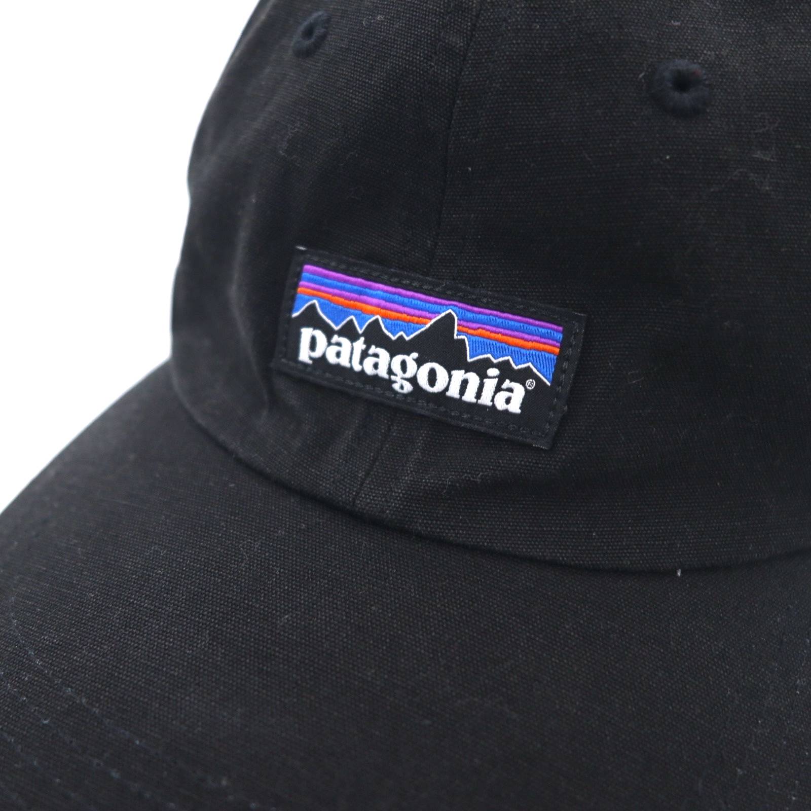 patagonia P-6 ラベル トラッド キャップ ALL ブラック コットン 38296