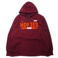 Felpa con cappuccio pullover NIKE Dri-FIT, taglia XL, bordeaux, poliestere, VT Football HOKIES