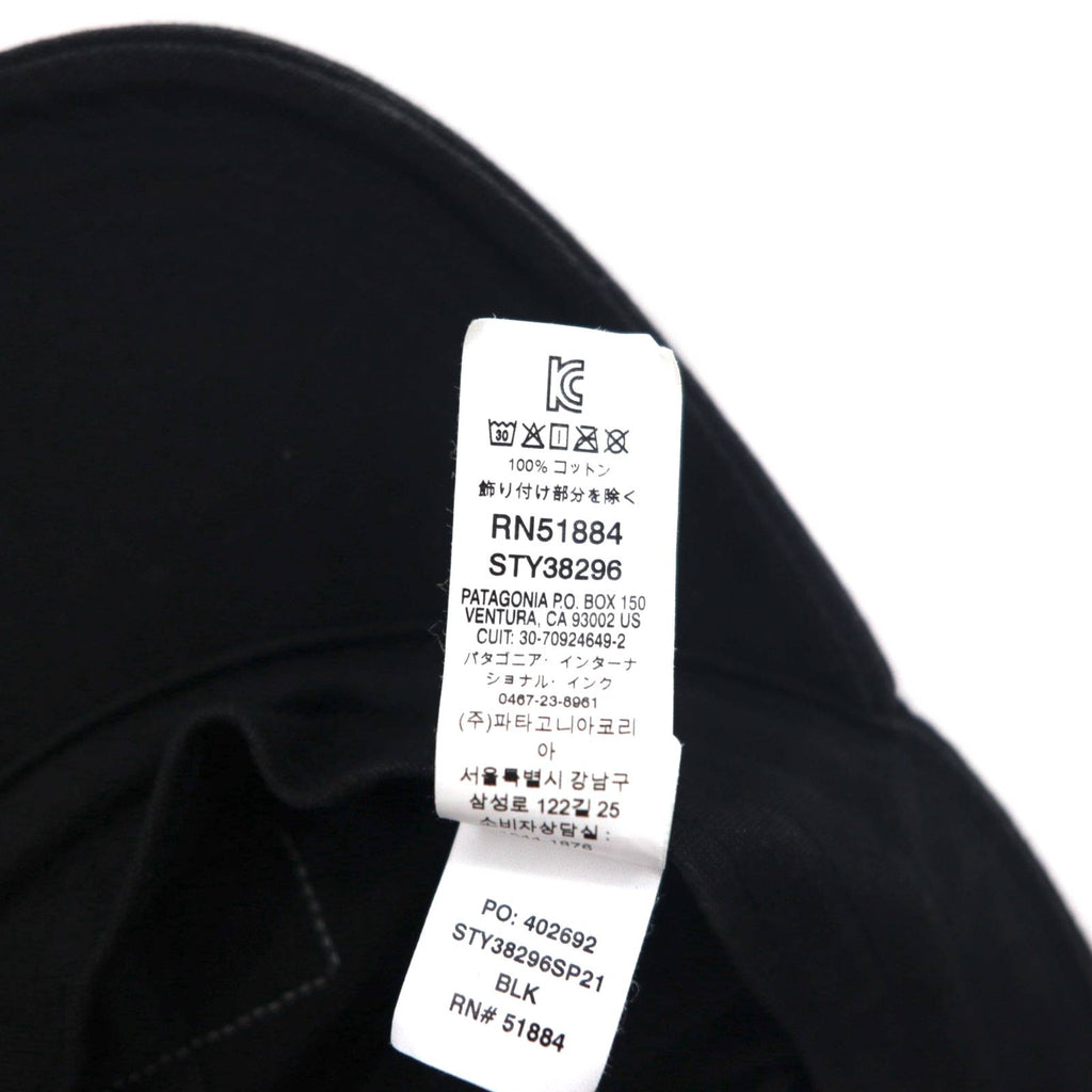 patagonia P-6 ラベル トラッド キャップ ALL ブラック コットン 38296