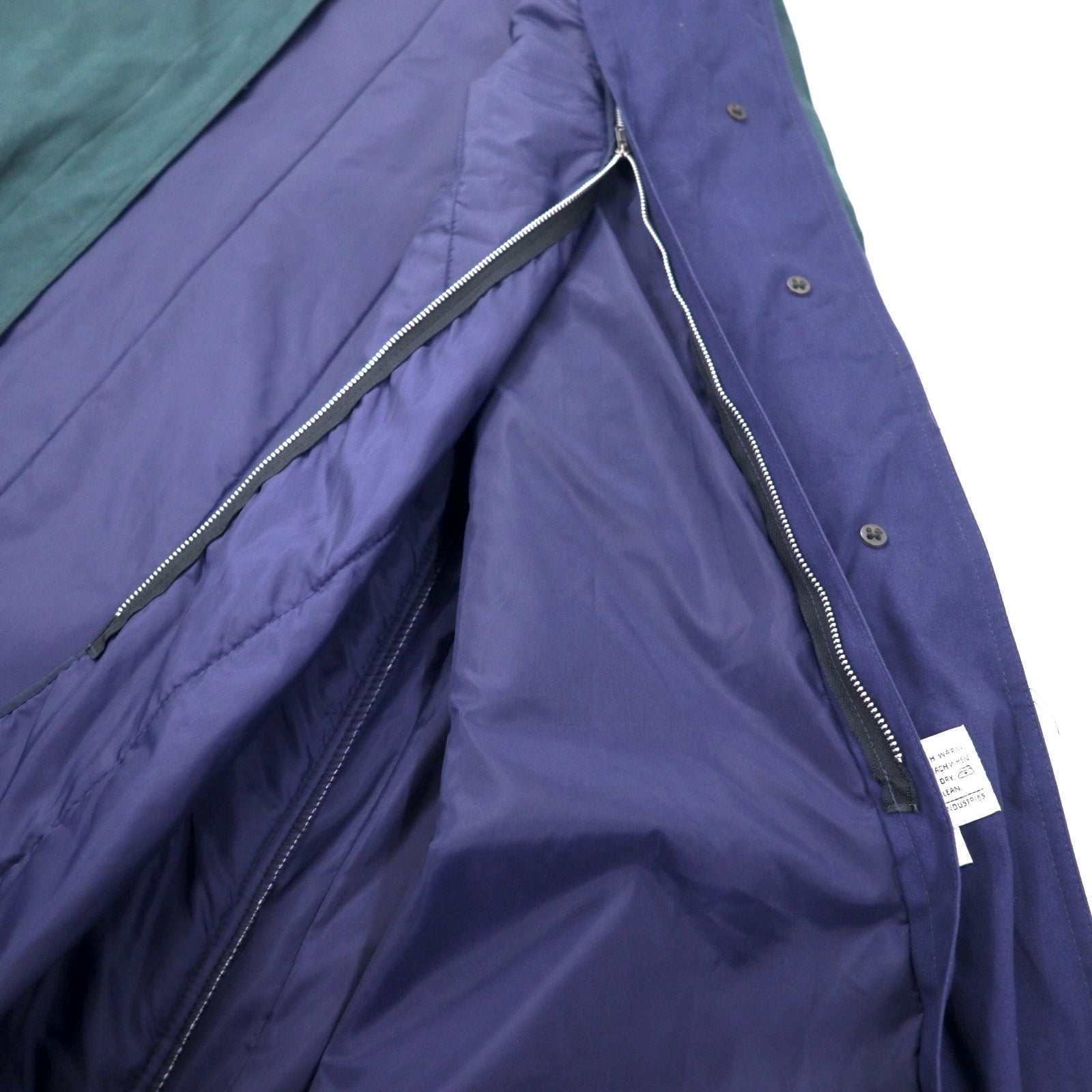 LONDON FOG Trench Coat LIMITED EDITION 6PET verde cotone poliestere cappuccio staccabile fodera staccabile Nuovo