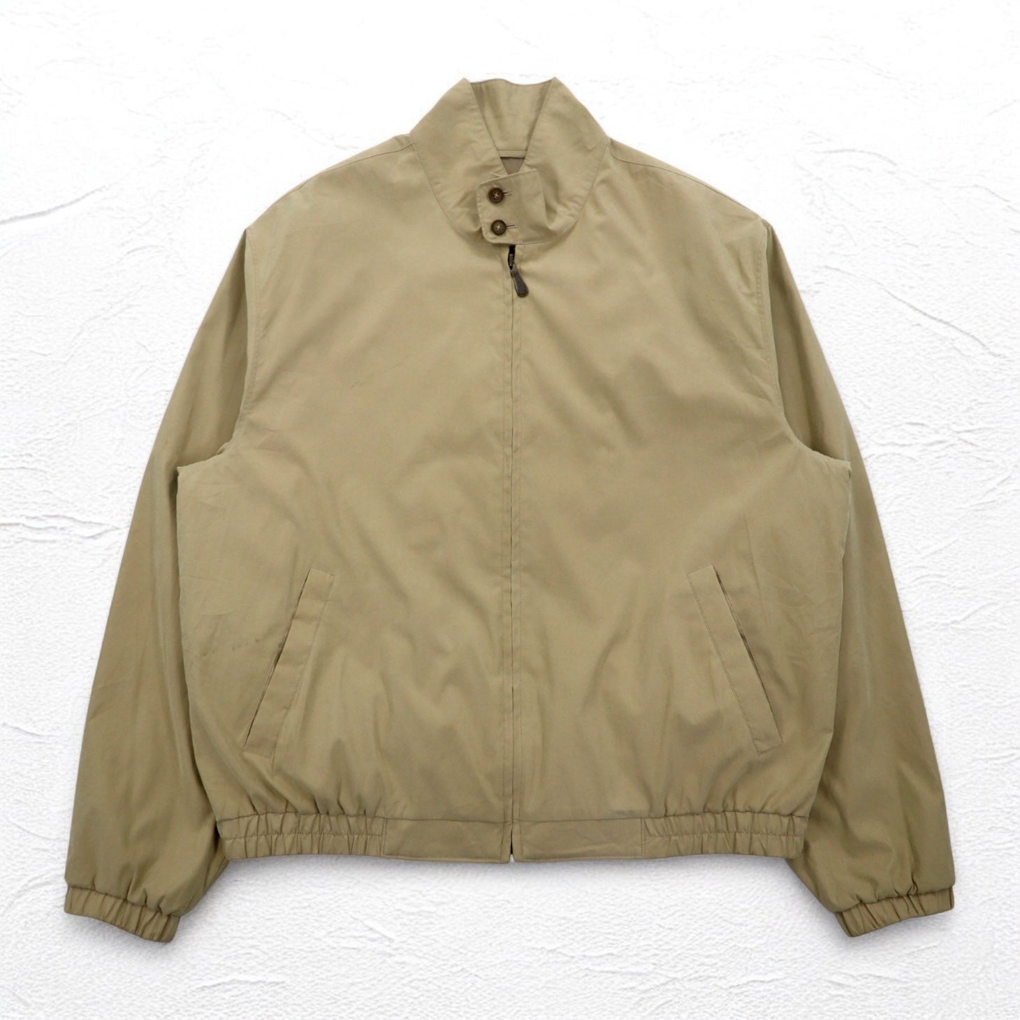LONDON FOG Giacca Harrington in pelle di pesca XL beige idrorepellente