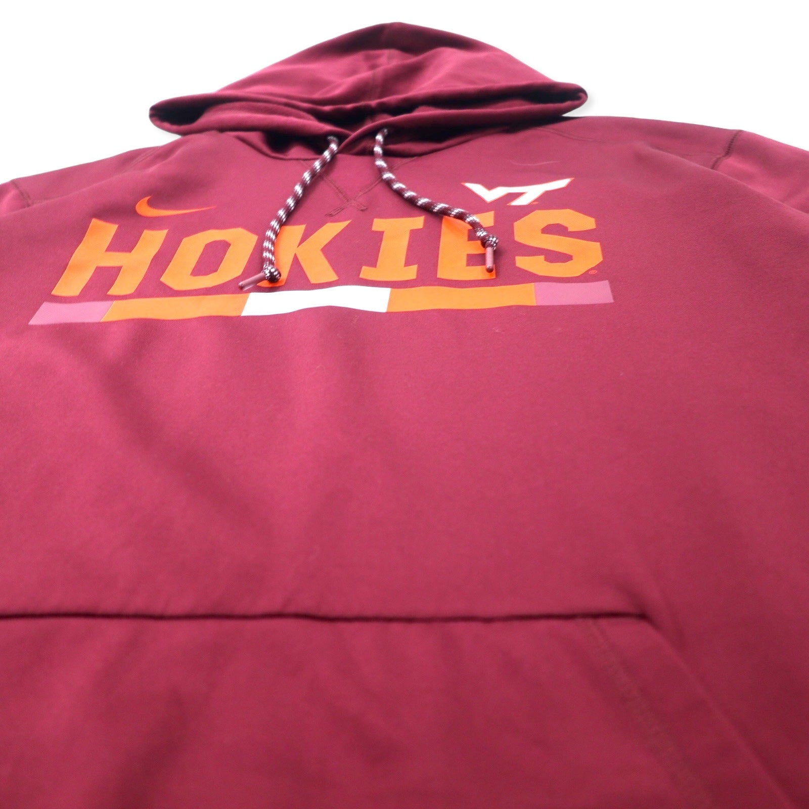 Felpa con cappuccio pullover NIKE Dri-FIT, taglia XL, bordeaux, poliestere, VT Football HOKIES