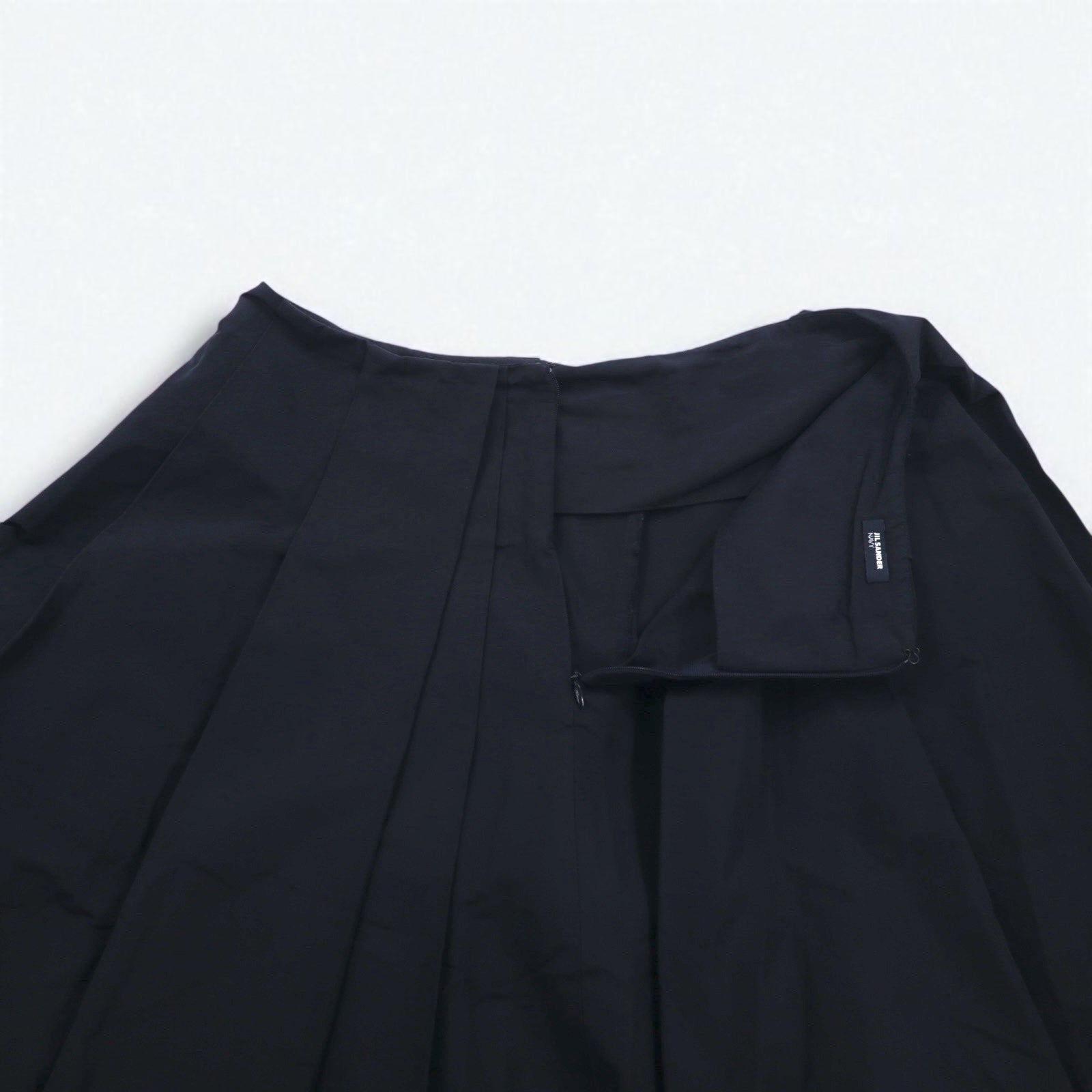 JIL SANDER NAVY Gonna svasata made in Italy S blu navy poliestere