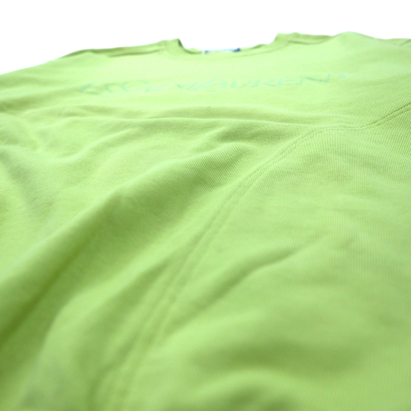 YVES SAINT LAURENT Felpa vintage con logo YSL, taglia M, colore verde, tasche laterali, Made in Japan