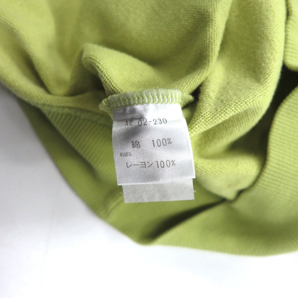 YVES SAINT LAURENT Felpa vintage con logo YSL, taglia M, colore verde, tasche laterali, Made in Japan