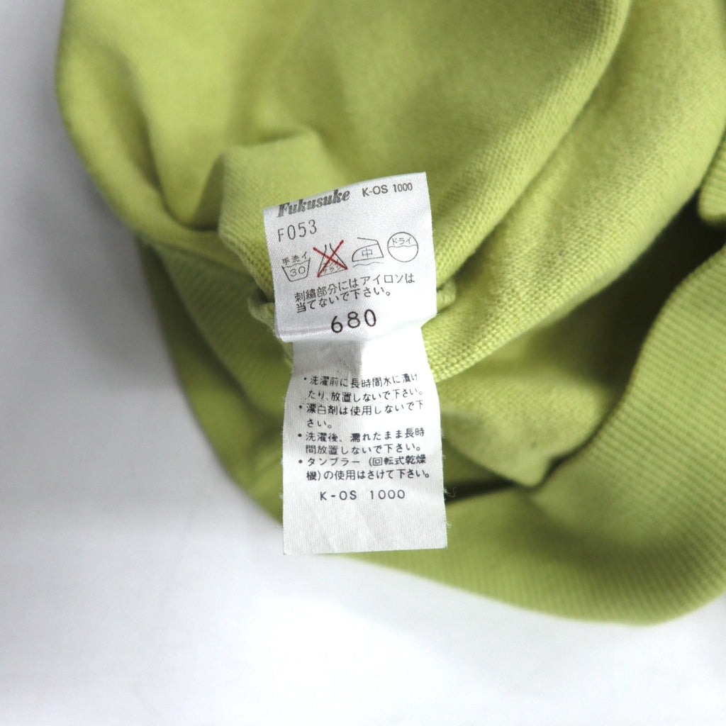 YVES SAINT LAURENT Felpa vintage con logo YSL, taglia M, colore verde, tasche laterali, Made in Japan