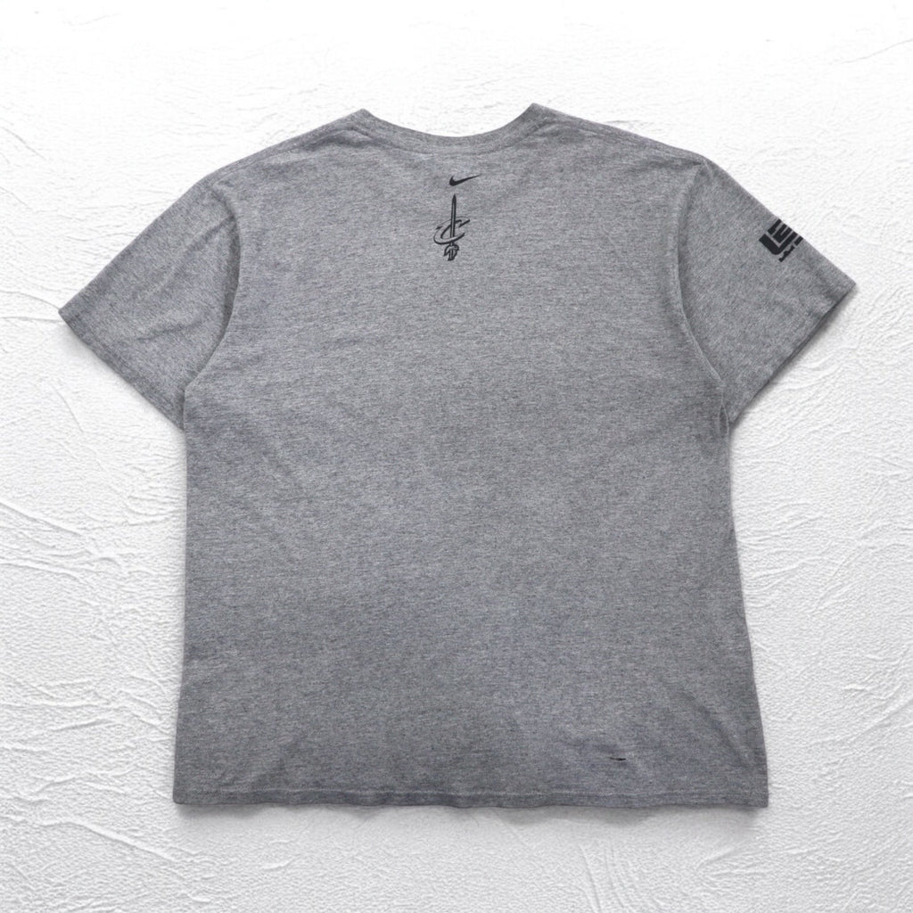 NIKE Anni 2000 etichetta TEAM T-shirt WITNESS L grigia cotone swoosh centrale Made in Mexico