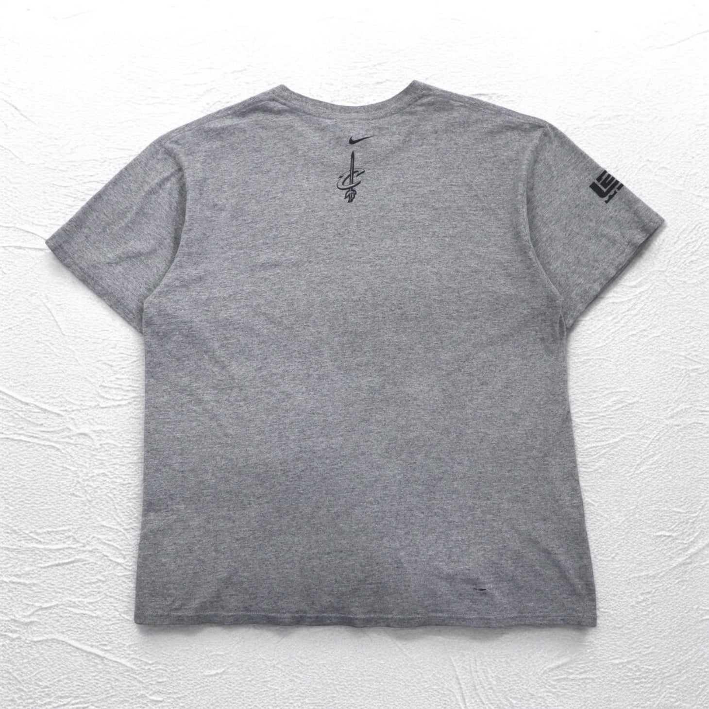 NIKE Anni 2000 etichetta TEAM T-shirt WITNESS L grigia cotone swoosh centrale Made in Mexico
