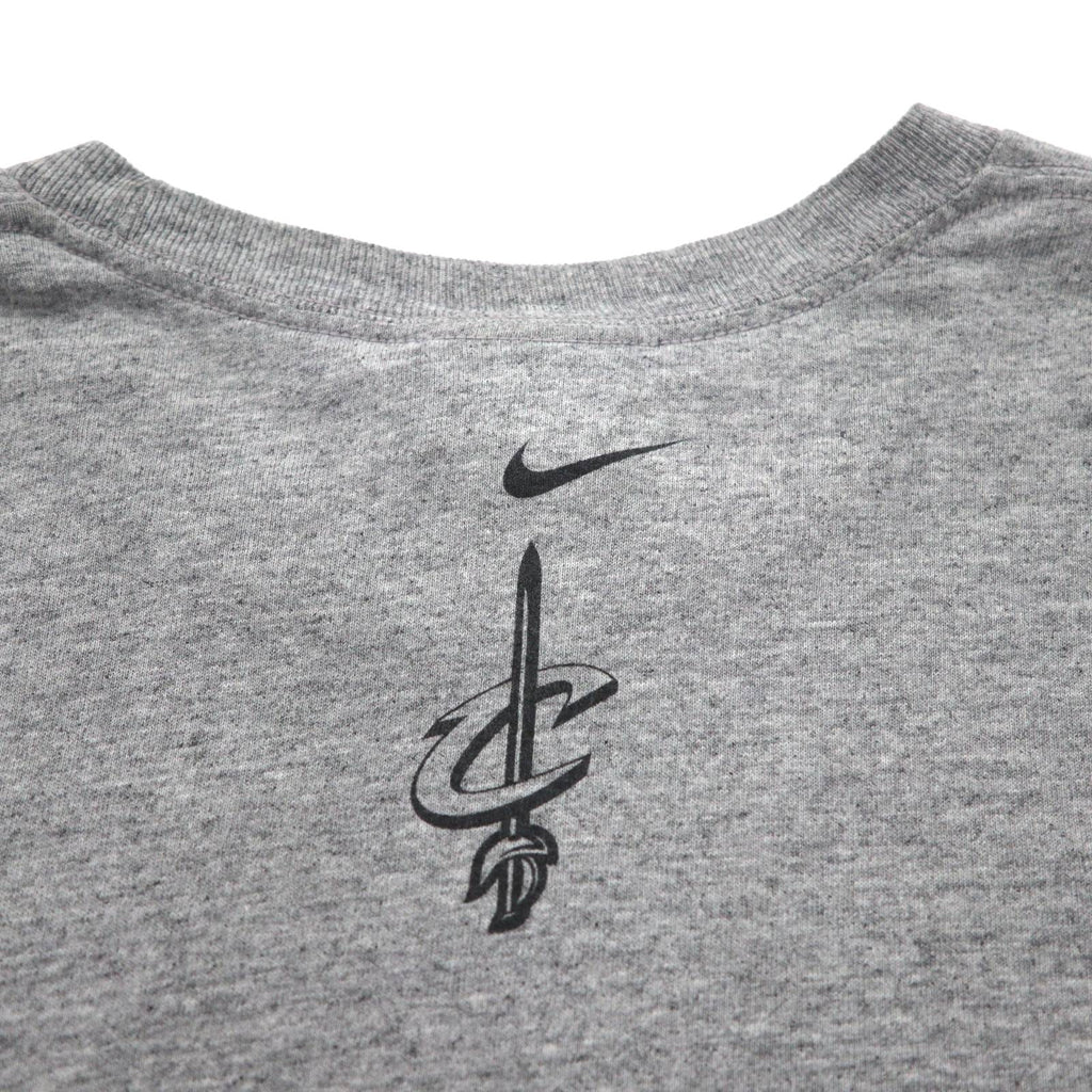 NIKE Anni 2000 etichetta TEAM T-shirt WITNESS L grigia cotone swoosh centrale Made in Mexico