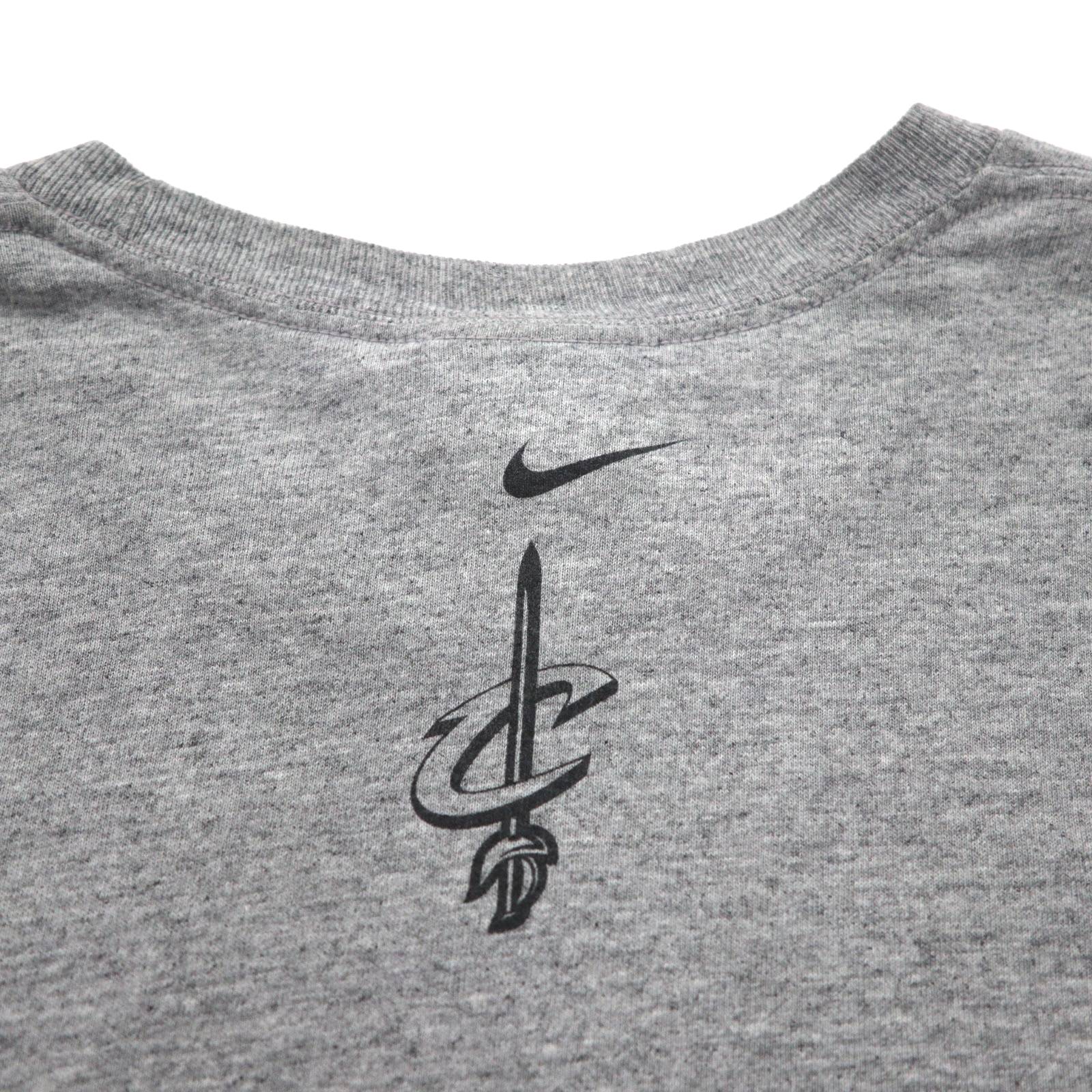 NIKE Anni 2000 etichetta TEAM T-shirt WITNESS L grigia cotone swoosh centrale Made in Mexico