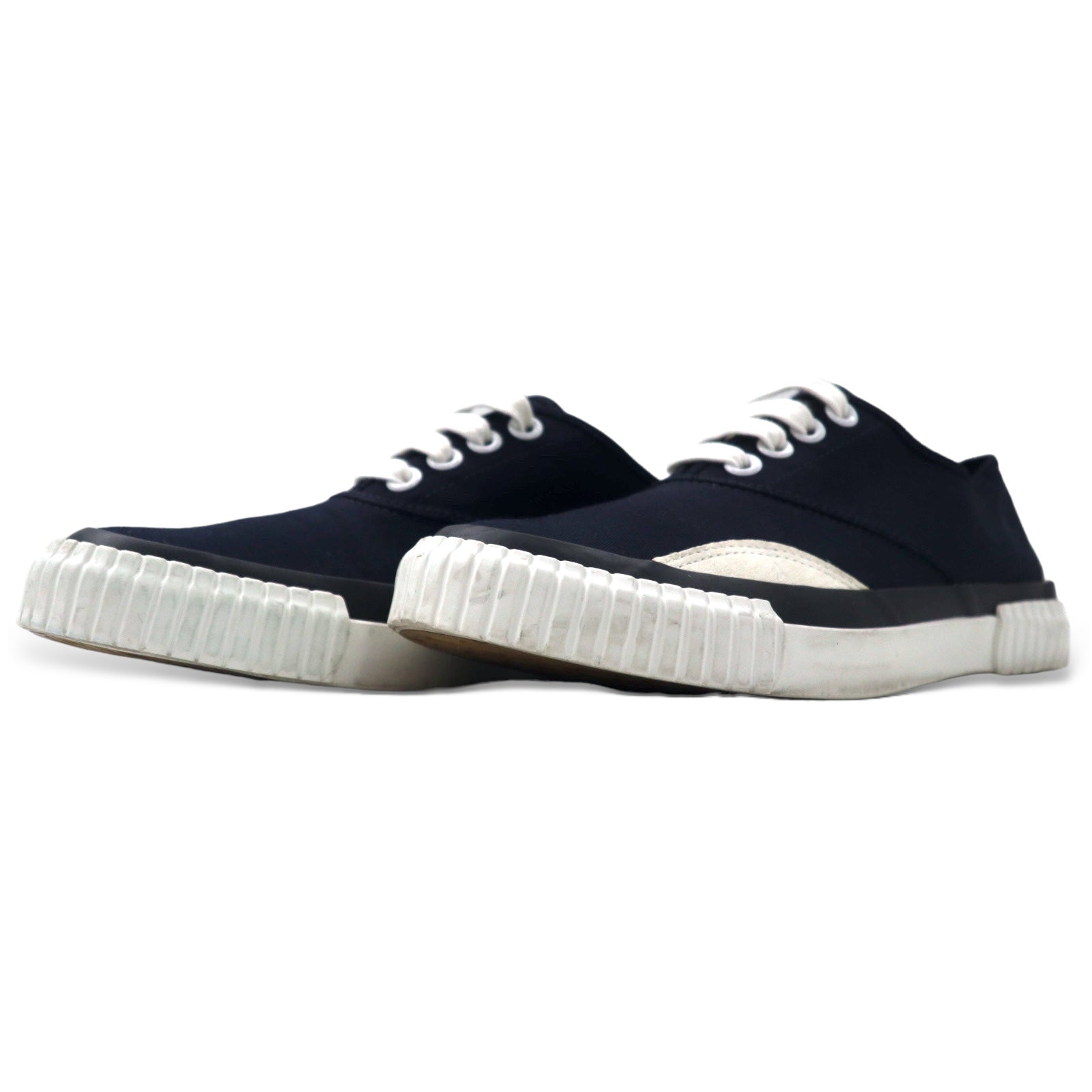 Julien David Sneakers Basse 26cm Blu Scuro Cotone Made in Japan