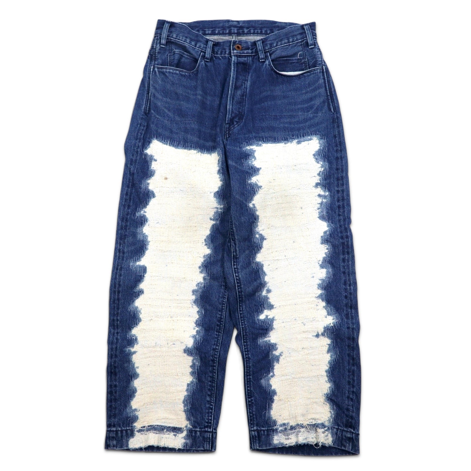 BRUNA BOINNE Jeans in denim intessuto effetto battuto, 1 blu, cotone, made in Japan 7348-2