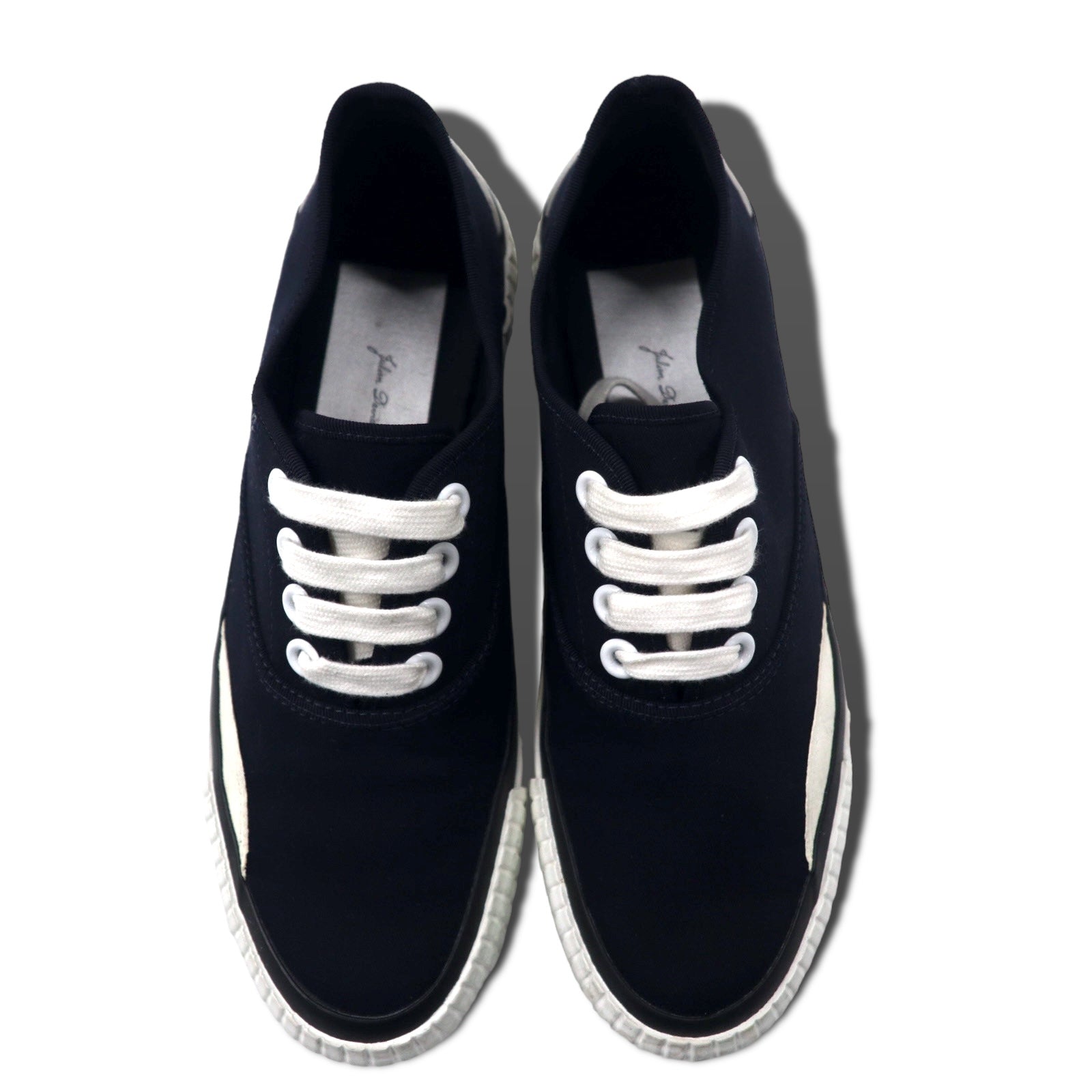 Julien David Sneakers Basse 26cm Blu Scuro Cotone Made in Japan