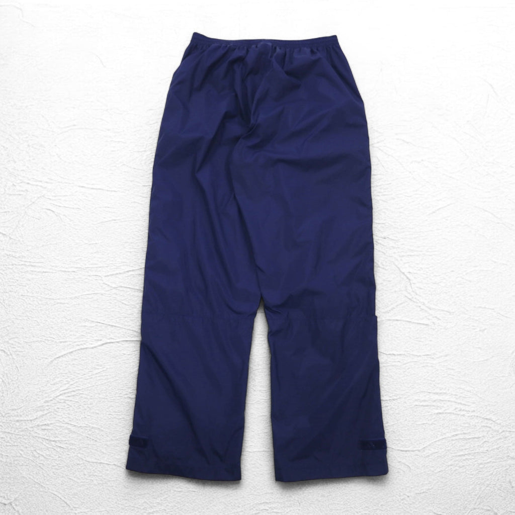 adidas Anni 2000 Pantaloni della tuta in tessuto a gamba larga Tuta sportiva 2XL Navy 3 strisce