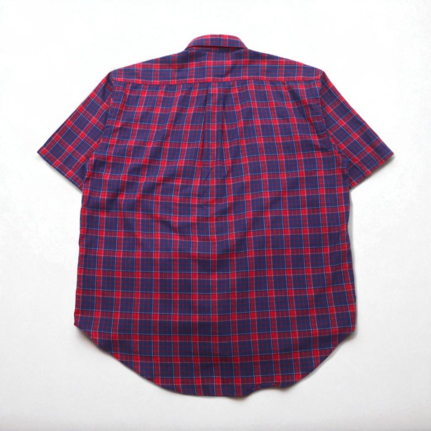 Polo by Ralph Lauren anni '90 camicia a maniche corte button-down taglia L quadri rossi e blu navy