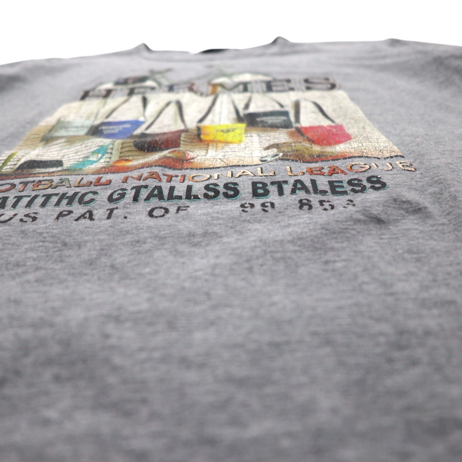 HERMES T-shirt con stampa fotografica, taglia XL, grigio, in cotone, made in Italy, ALINE