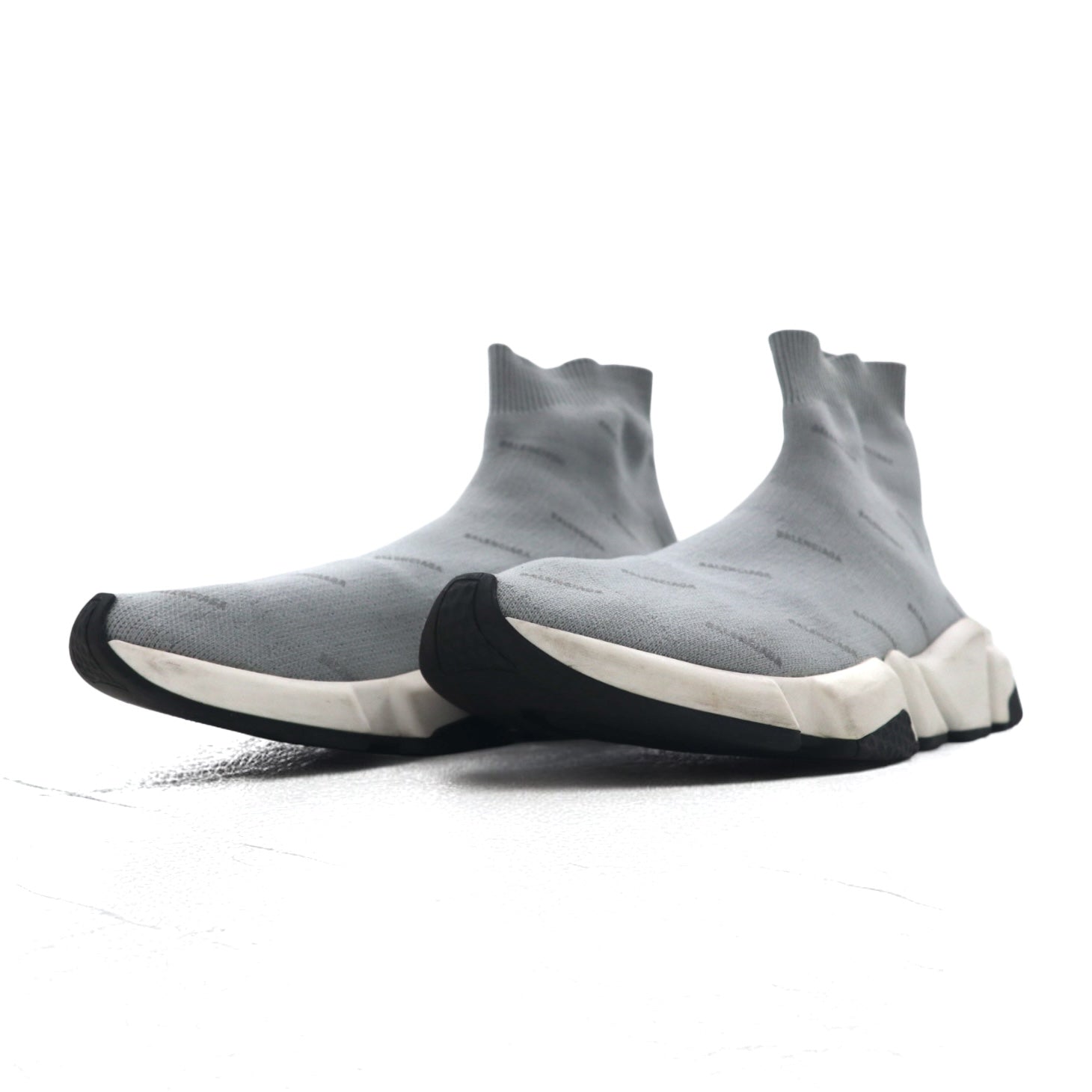 BALENCIAGA Speed Trainer Riflettenti Sneakers 27cm Grigio Calzino 512527